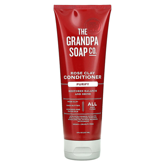 The Grandpa Soap Co., Rose Clay Conditioner, Purify, 8 fl oz (237 ml) - Image 1