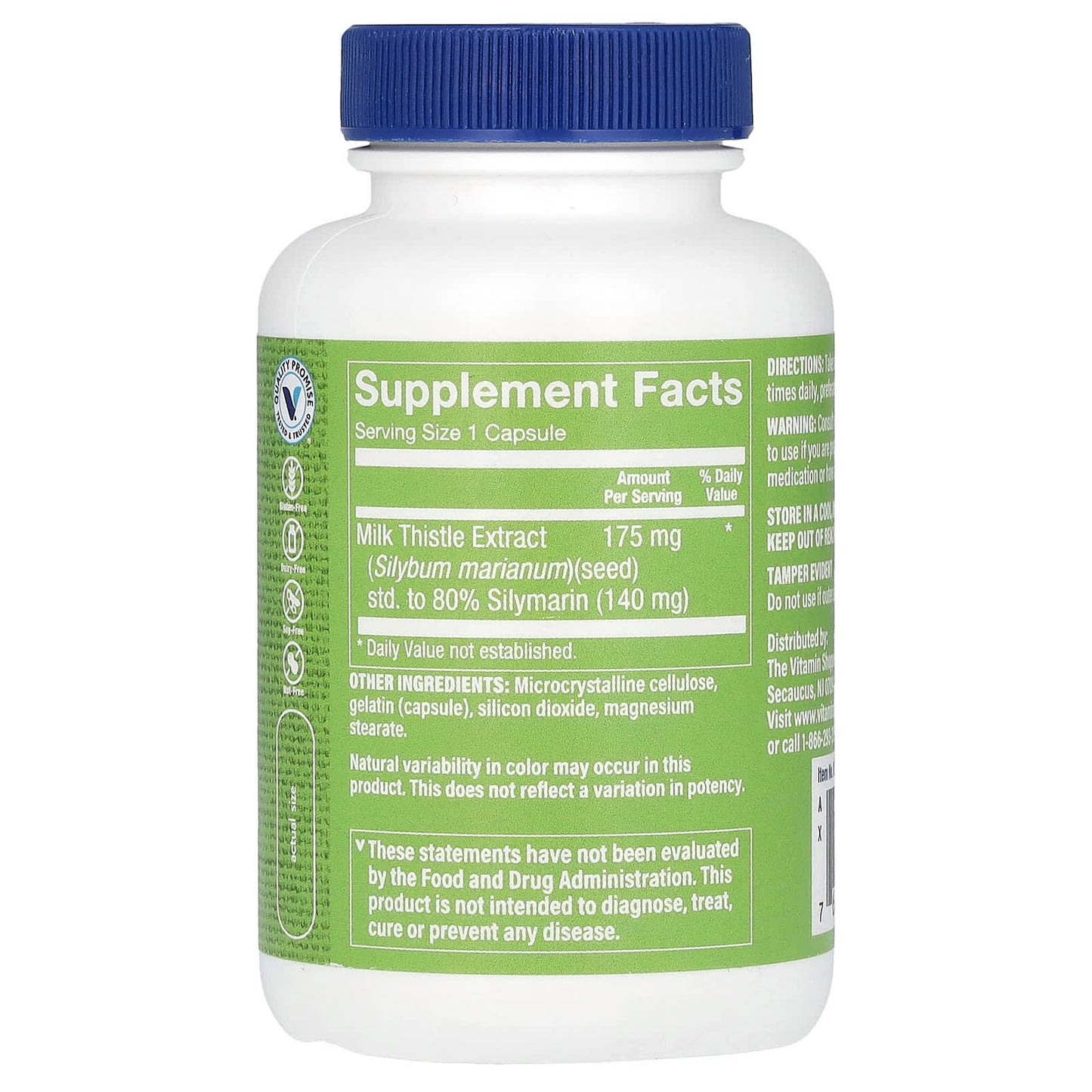 The Vitamin Shoppe, Milk Thistle Extract, 175 mg, 100 Capsules - Image 2