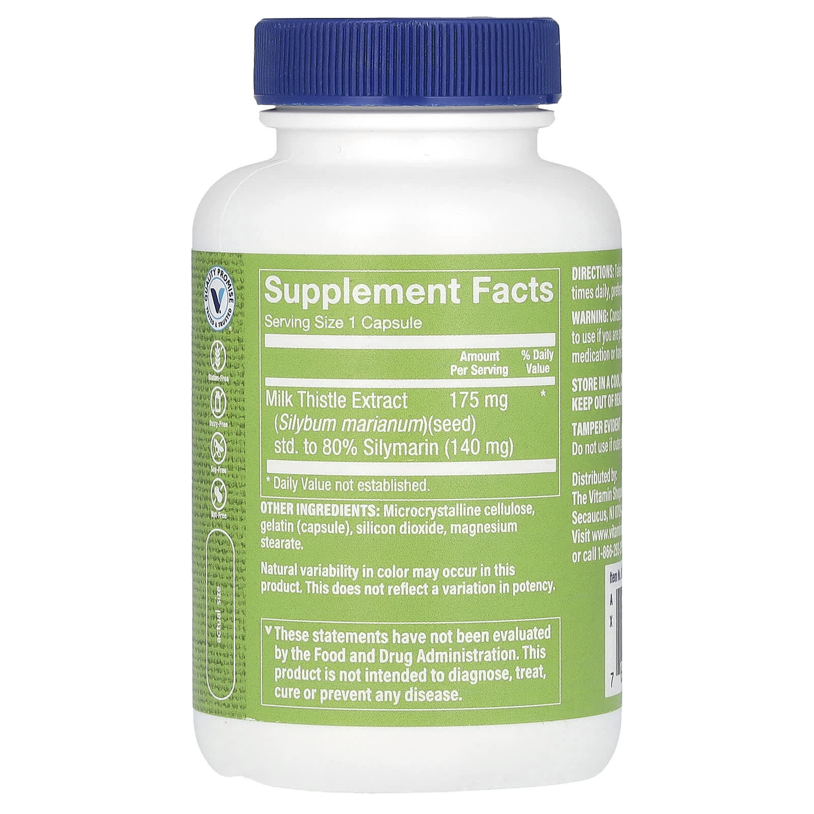 The Vitamin Shoppe, Milk Thistle Extract, 175 mg, 100 Capsules - Image 2