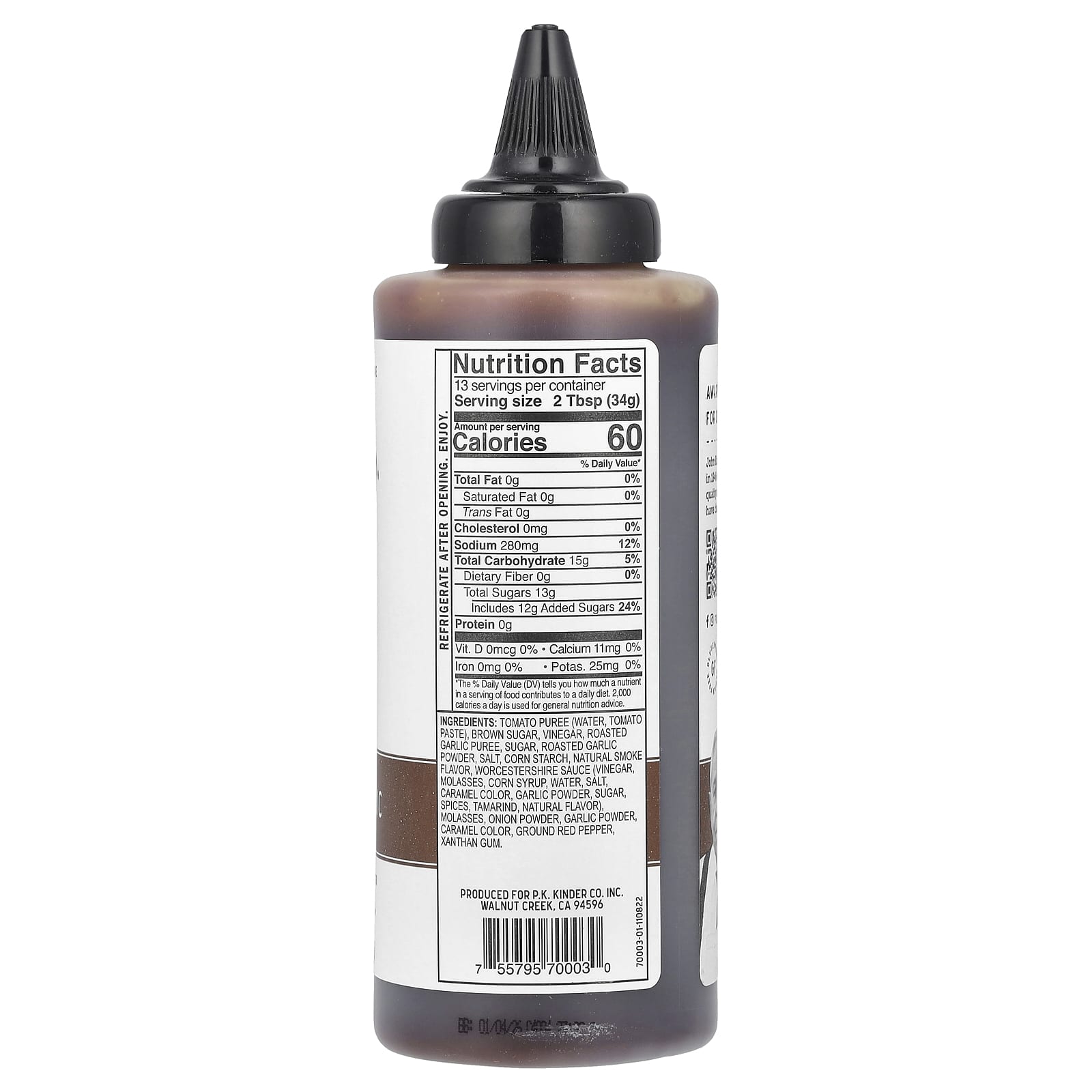 KINDER'S, BBQ Sauce, Roasted Garlic, 15.5 oz (439 g) - Image 2