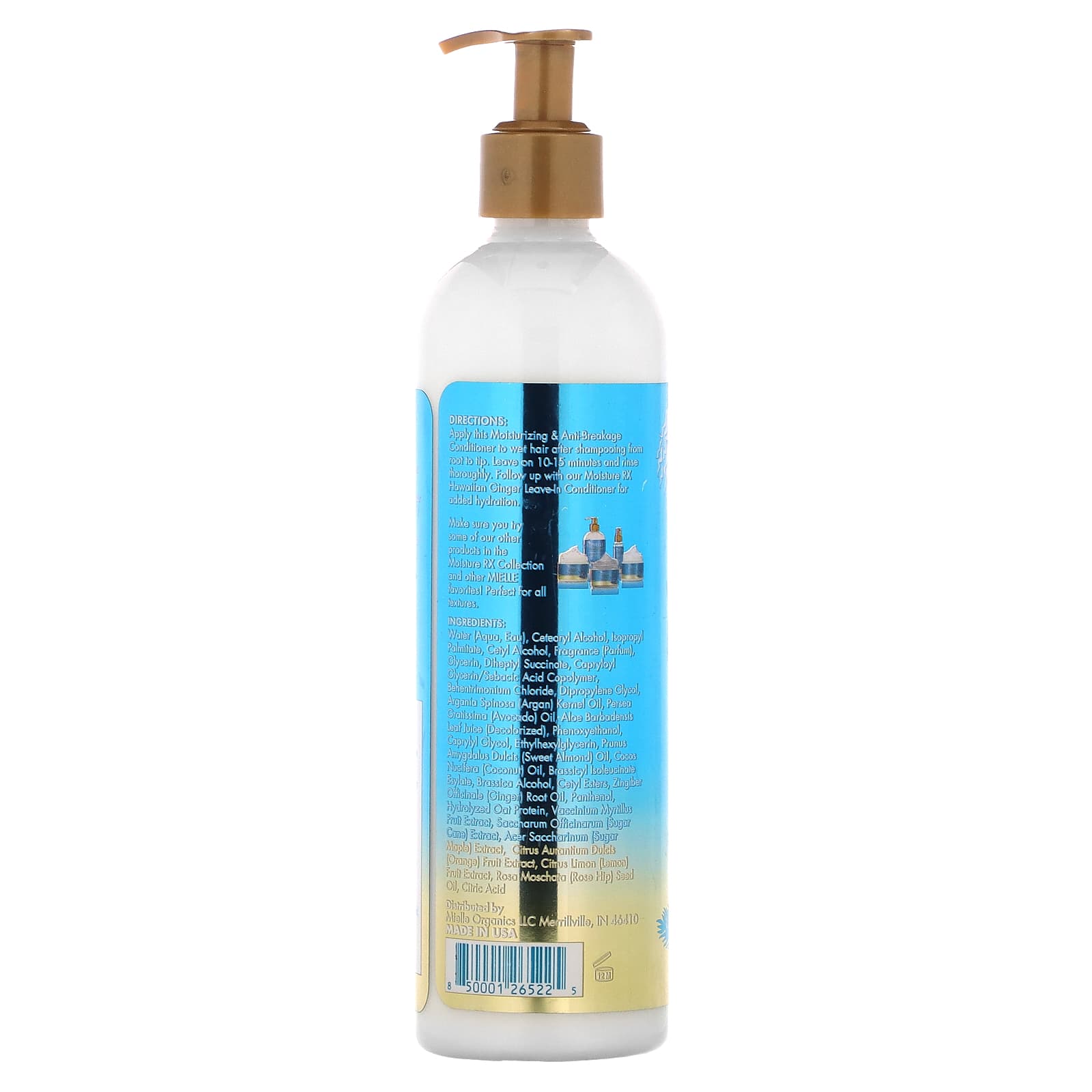 Mielle, Moisture RX, Moisturizing And Anti-Breakage Conditioner, Hawaiian Ginger, 12 fl oz (355 ml) - Image 2
