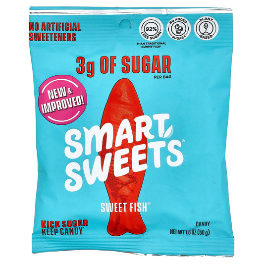 SmartSweets, Sweet Fish® Candy, Berry, 1.8 oz (50 g) - Image 1