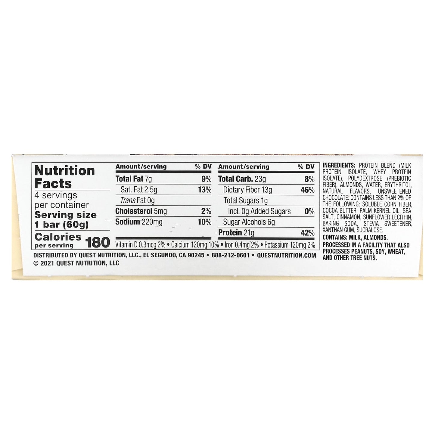 Quest Nutrition, Protein Bar, S'Mores, 4 Bars, 2.12 oz (60 g) Each - Image 2