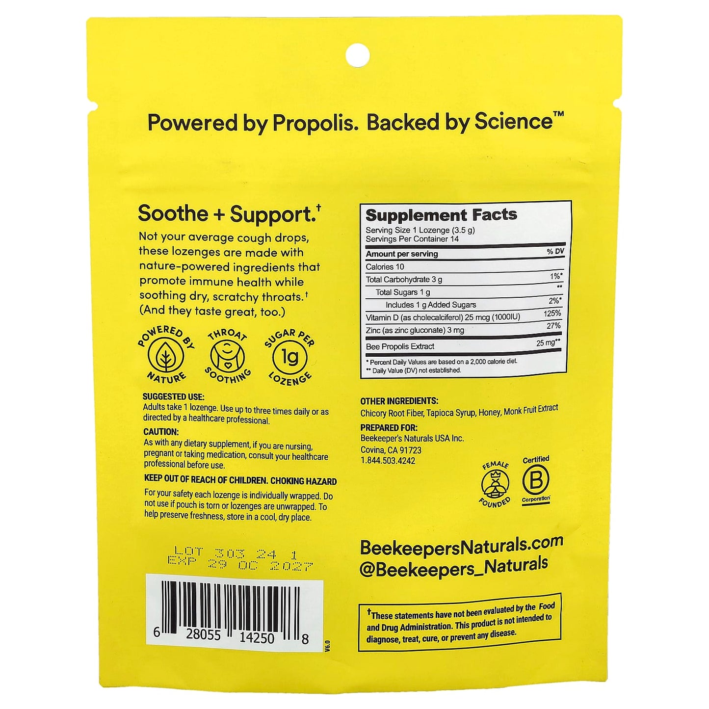 Beekeeper's Naturals Propolis Lozenges for Immunity Support - Image 2