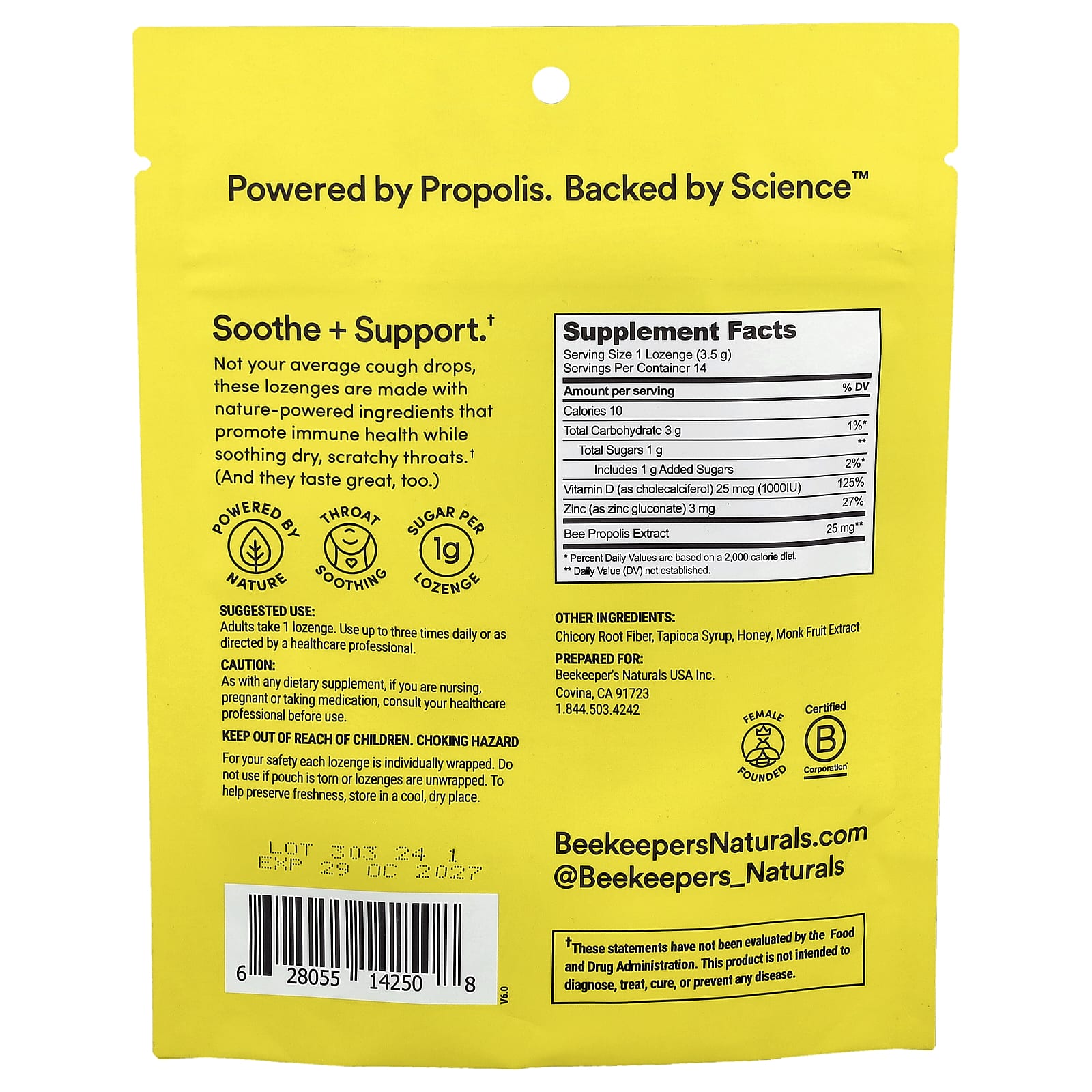 Beekeeper's Naturals Propolis Lozenges for Immunity Support - Image 2