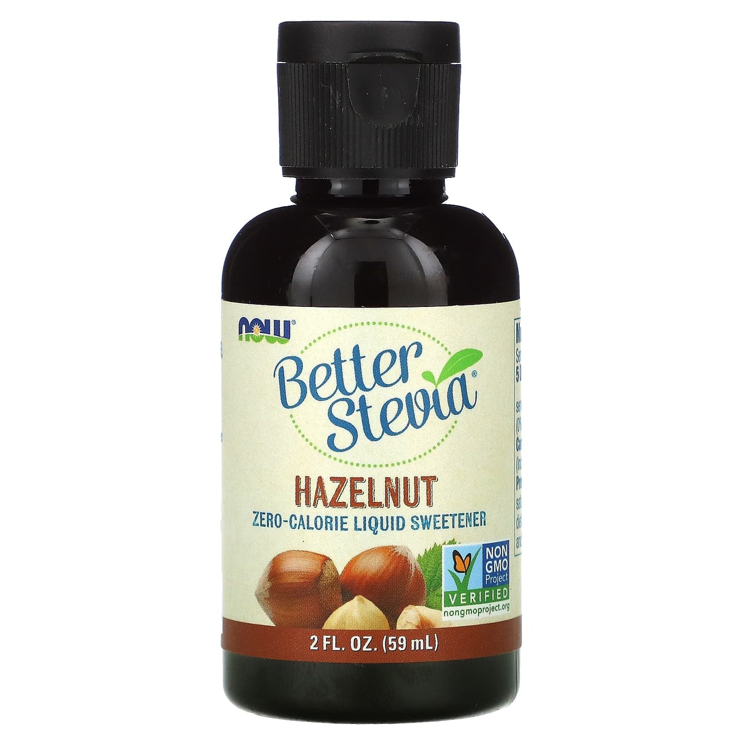 NOW Foods, Better Stevia, Zero-Calorie Liquid Sweetener, Hazelnut, 2 fl oz (59 ml) - Image 1