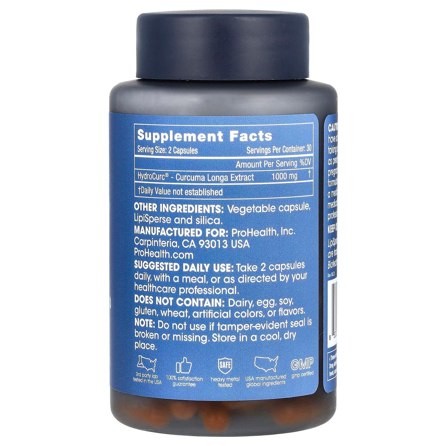 ProHealth Longevity, Hydrocurc® 1000, 60 Capsules (500 mg Per Capsule) - Image 2