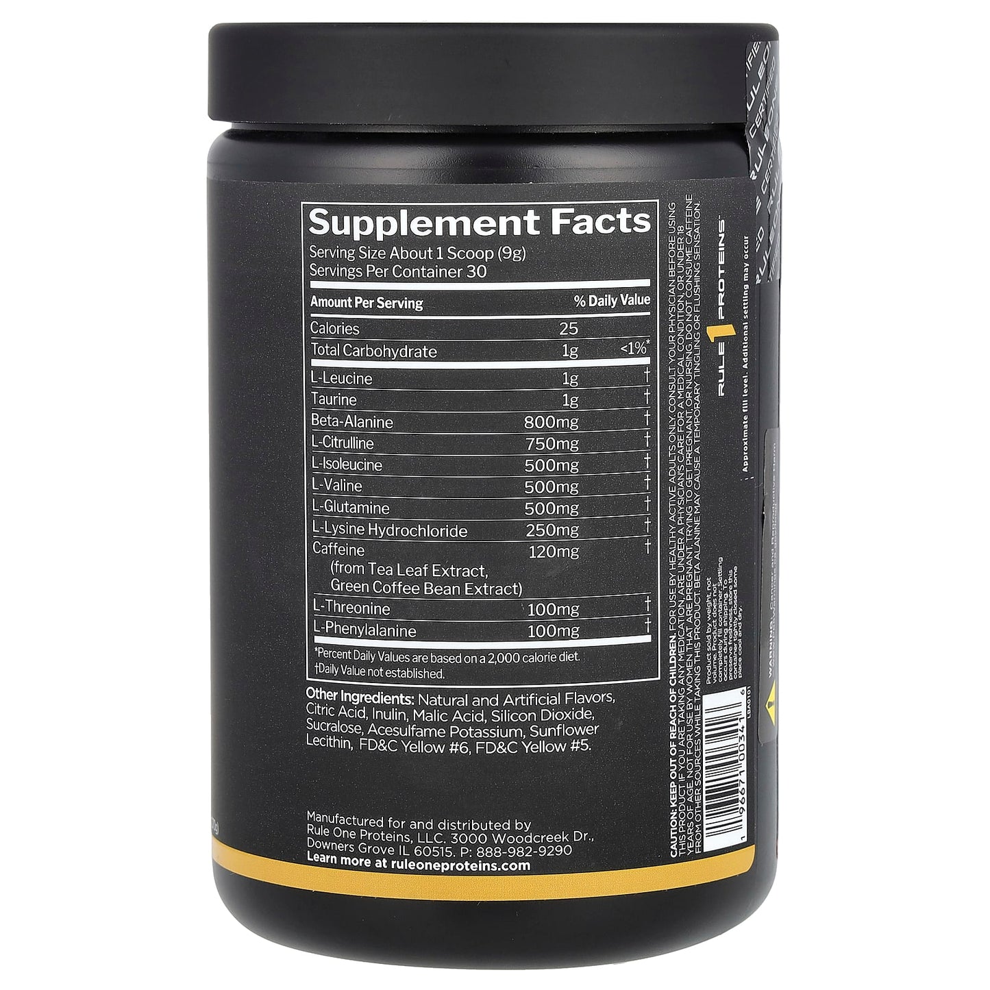 Rule One Proteins, Energized Amino, Peach Mango, 9.52 oz (270 g) - Image 2