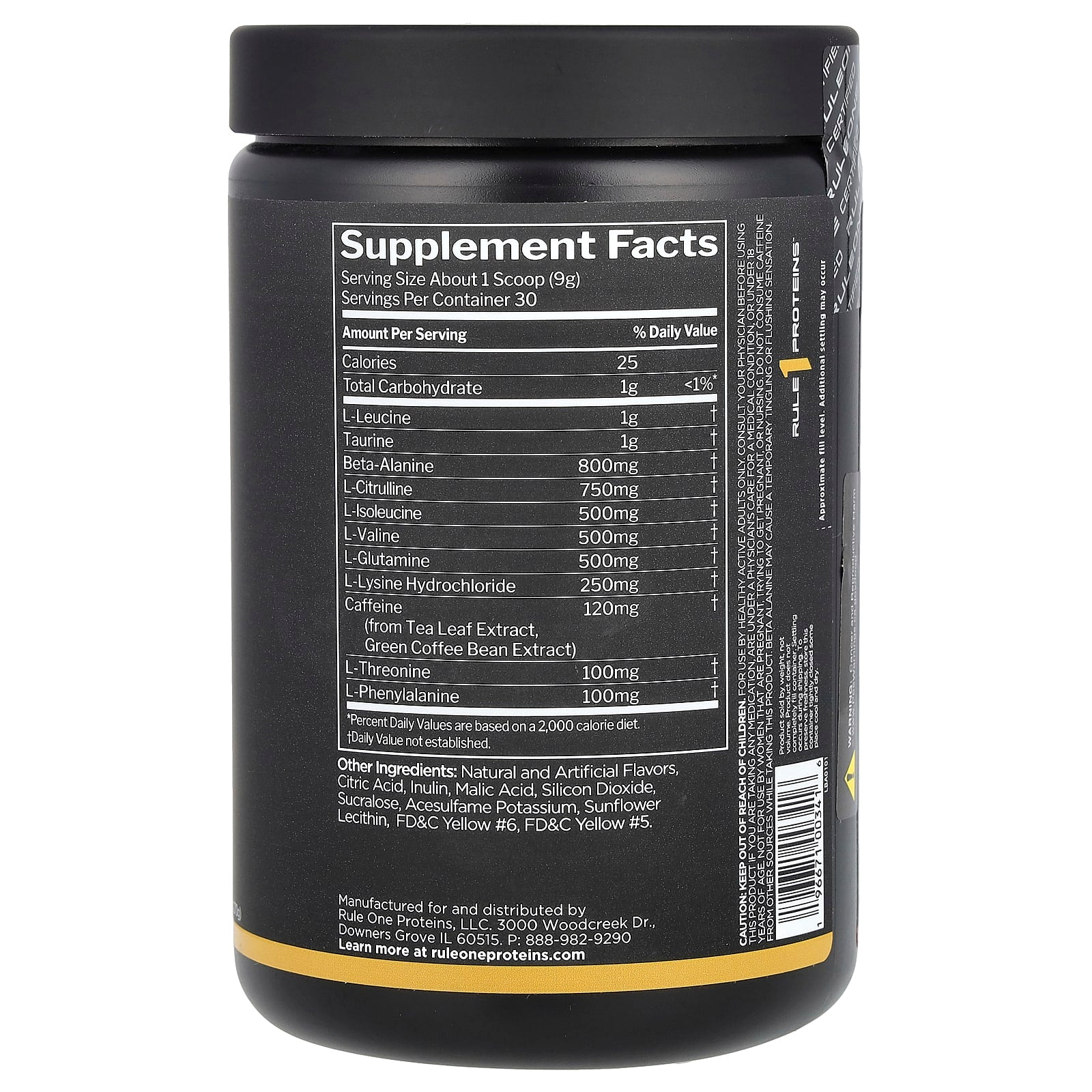 Rule One Proteins, Energized Amino, Peach Mango, 9.52 oz (270 g) - Image 2