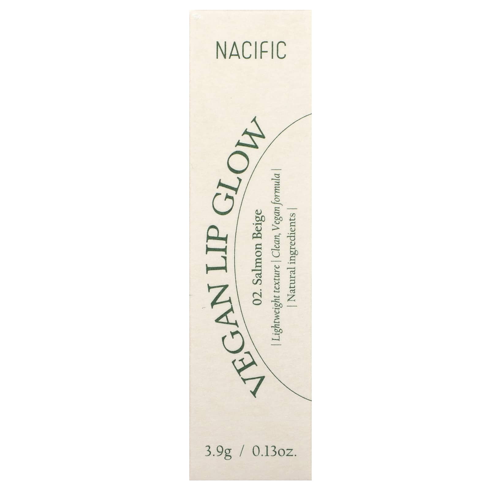 Nacific, Vegan Lip Glow, 02 Salmon Beige, 0.13 oz (3.9 g) - Image 2