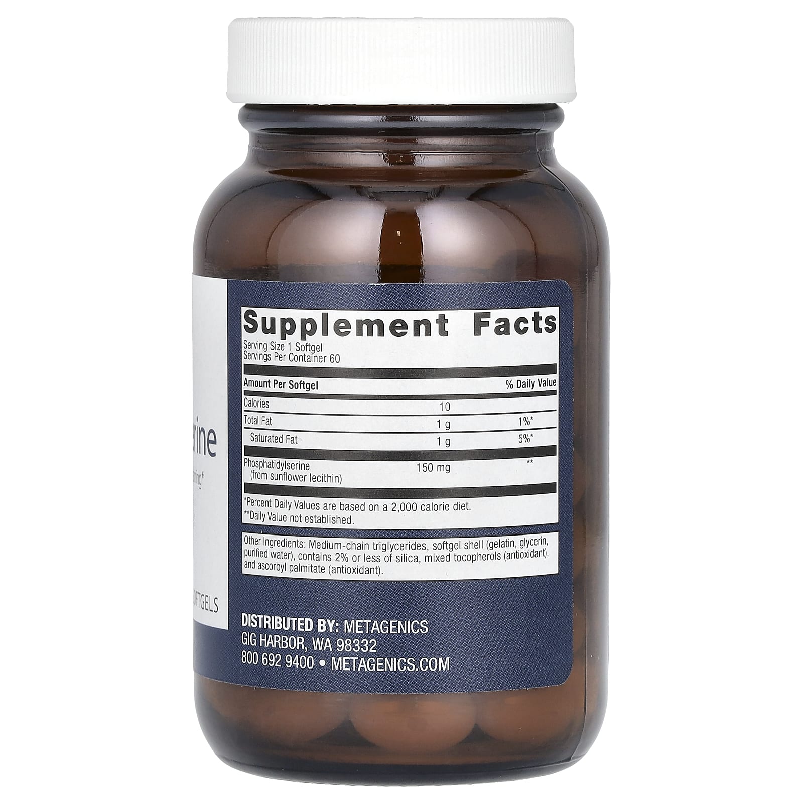 Metagenics, Phosphatidylserine, 150 mg, 60 Softgels - Image 2
