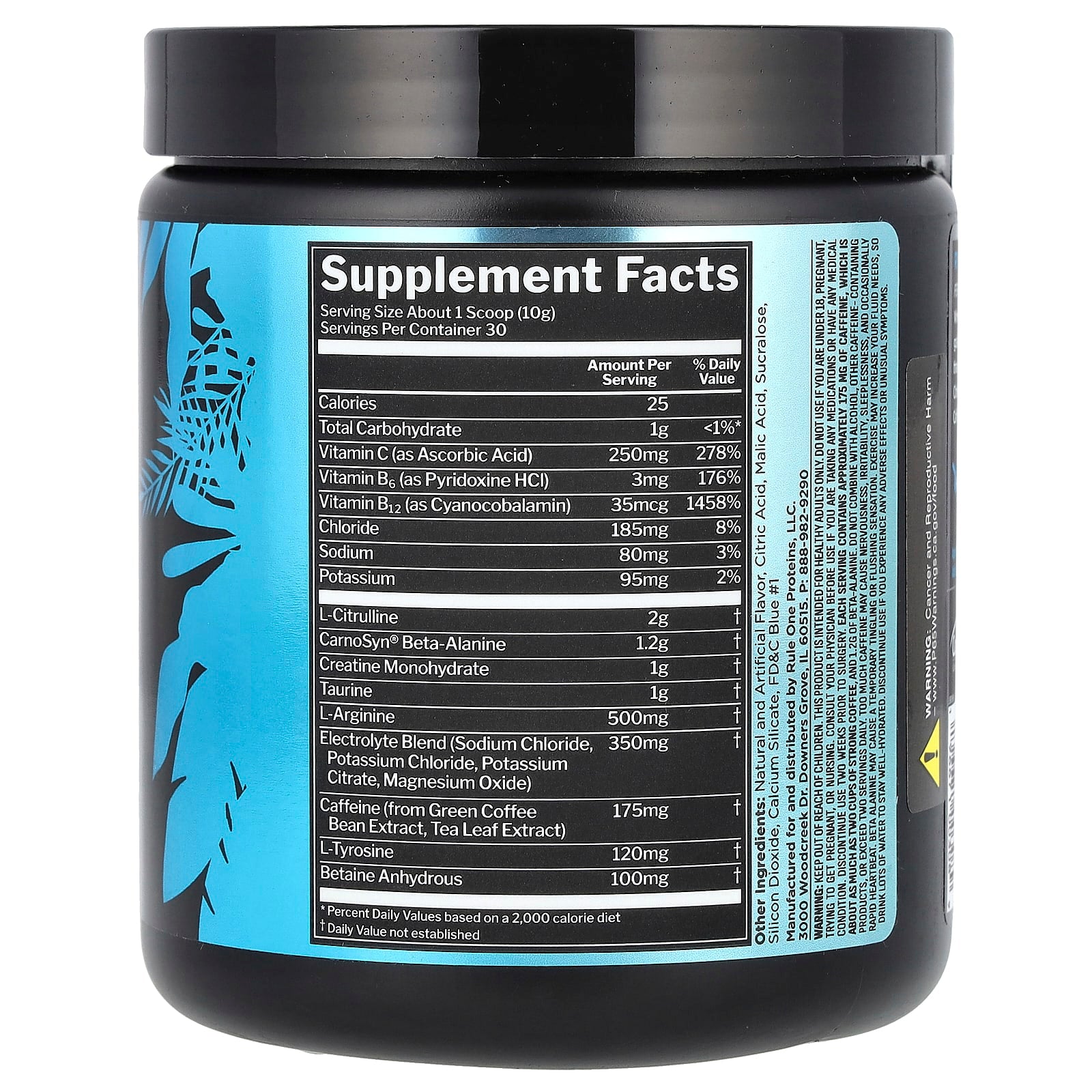 Rule One Proteins, Roar, Ferocious Pre-Workout, Blue Razz, 10.58 oz (300 g) - Image 2