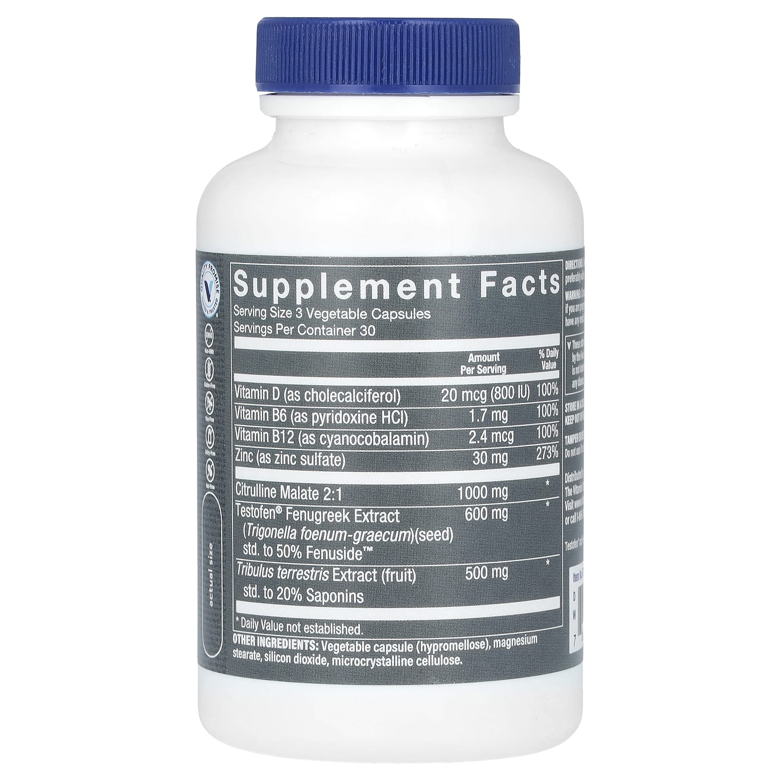 The Vitamin Shoppe, Men's Ultimate Man-T, 90 Vegetable Capsules - Image 2