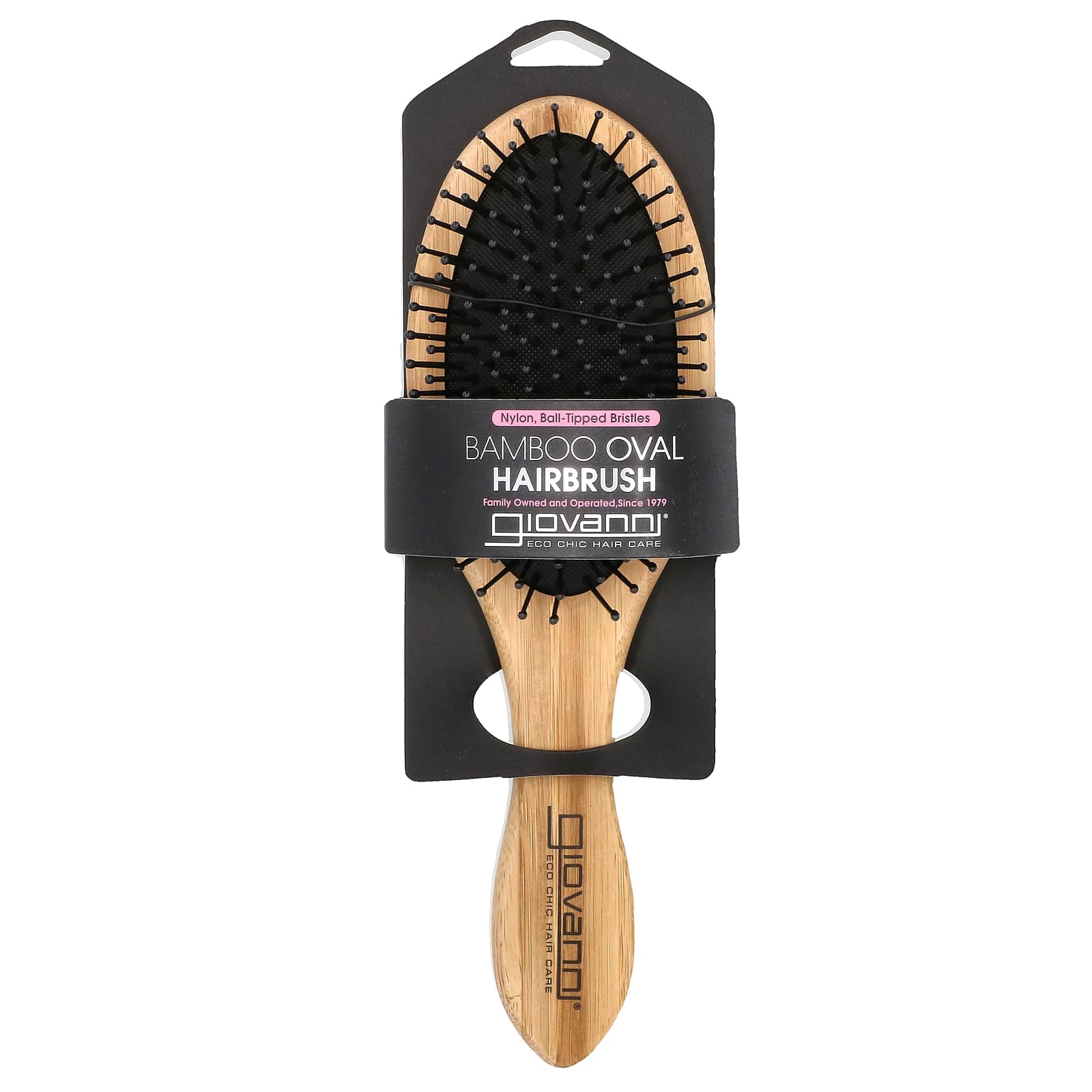 Giovanni Eco-Chic Bamboo Oval Hairbrush - Detangle with Ease - Image 2