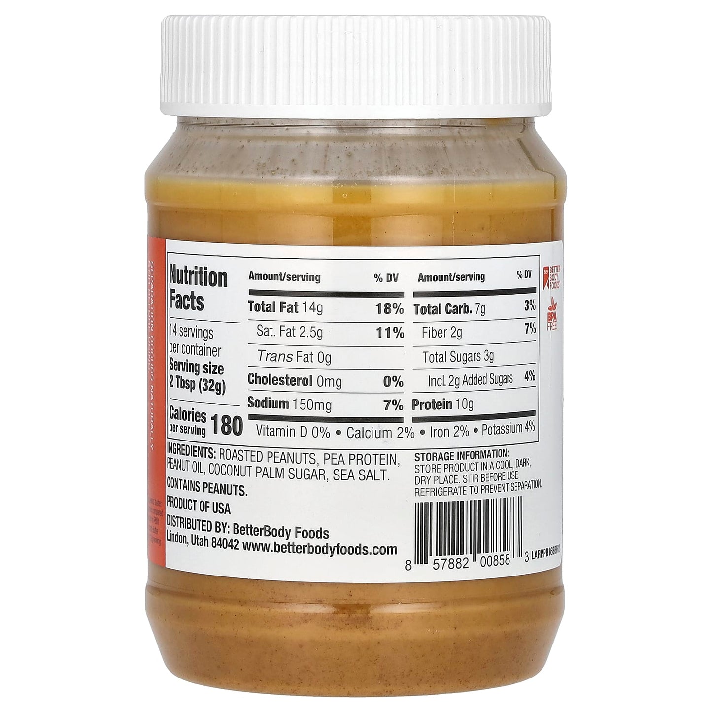 PBfit, Peanut Butter Spread, Smooth, 16 oz (454 g)