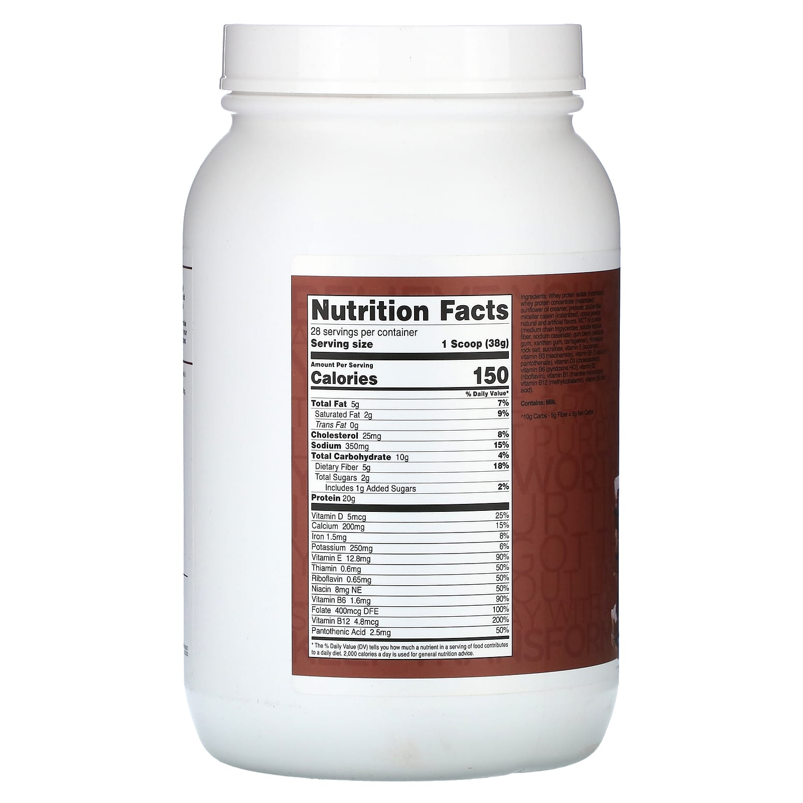 TransformHQ, Meal Replacement, All-In-One Shake, Chocolate, 2.4 lb 38 oz (1064 g) - Image 2