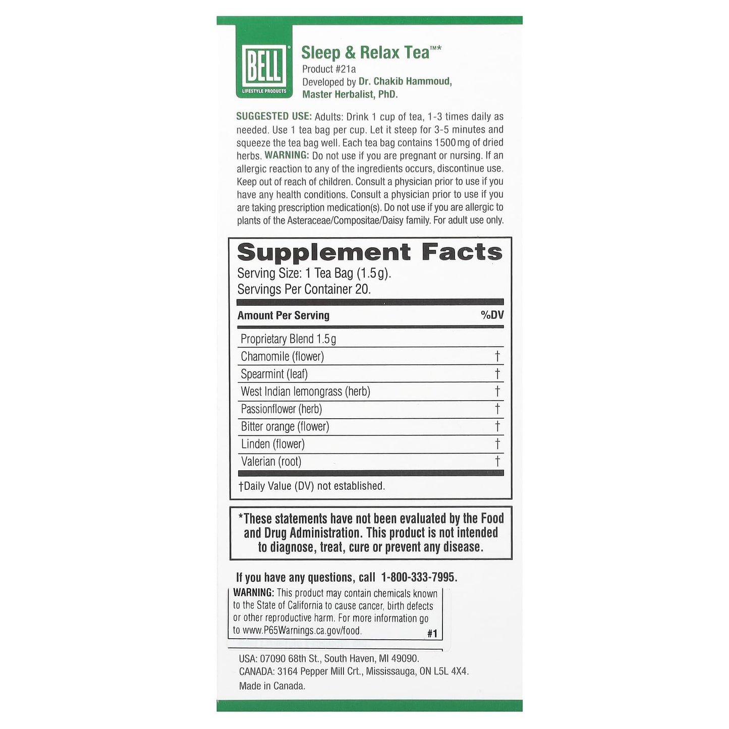 Sleep & Relax Tea - Natural Sleep Aid by Bell Lifestyle - Image 2