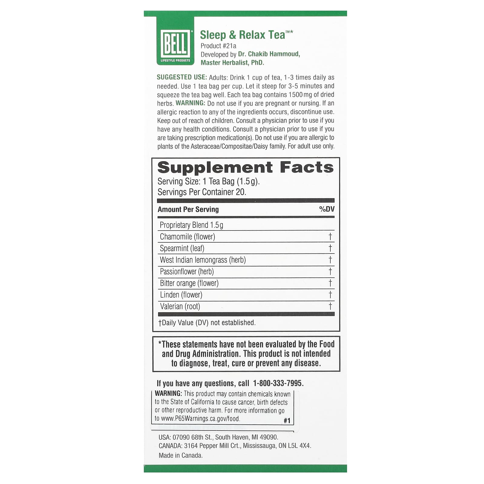 Sleep & Relax Tea - Natural Sleep Aid by Bell Lifestyle - Image 2