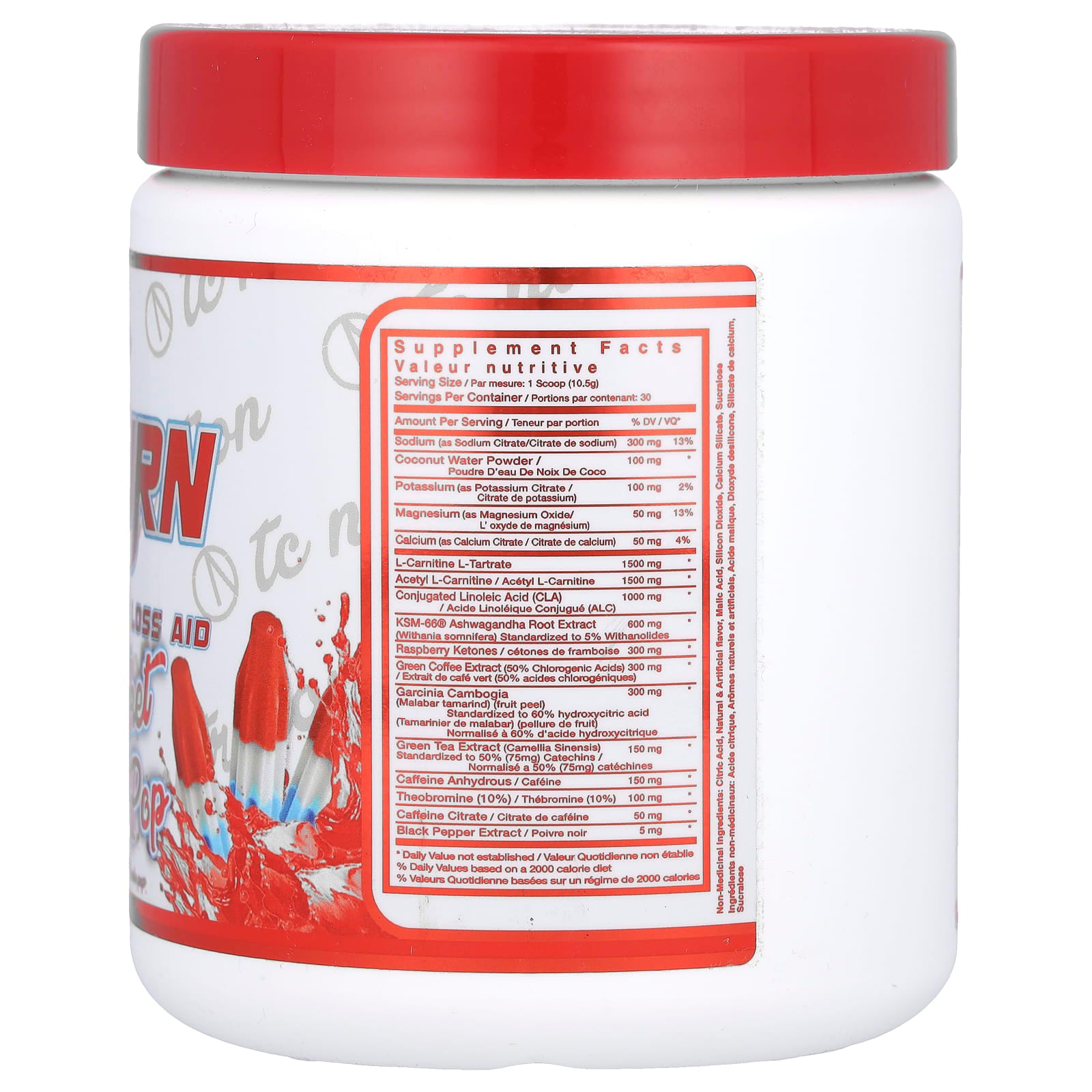 TC Nutrition, Hydraburn, Energy Enhancing Weight Loss Aid, Rocket Pop, 11.11 oz (315 g) - Image 2