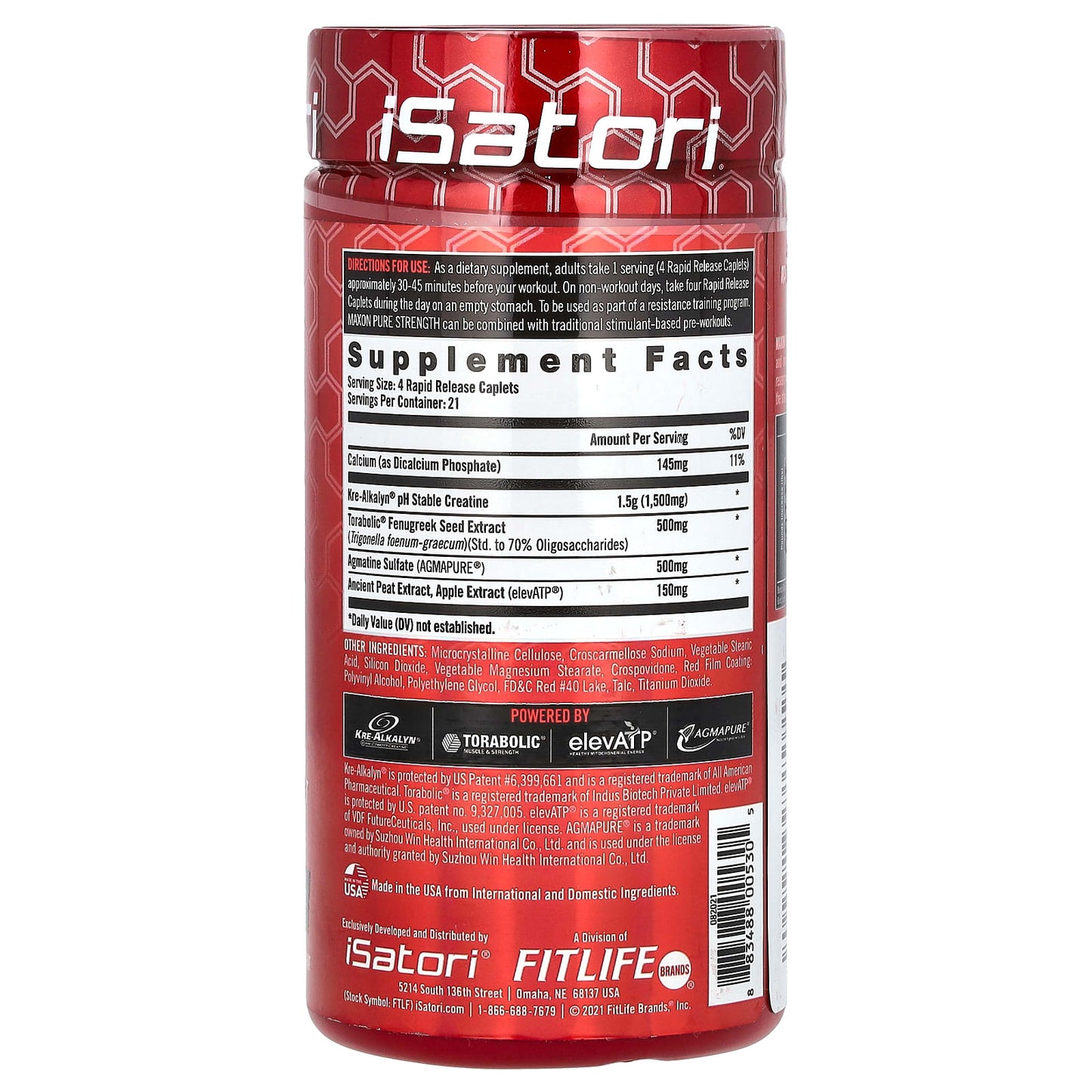 Maxon Pure Strength Stimulant-Free Pre-Workout Supplement - Image 2