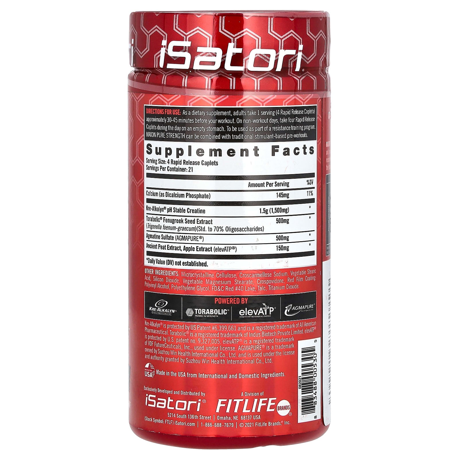 Maxon Pure Strength Stimulant-Free Pre-Workout Supplement - Image 2