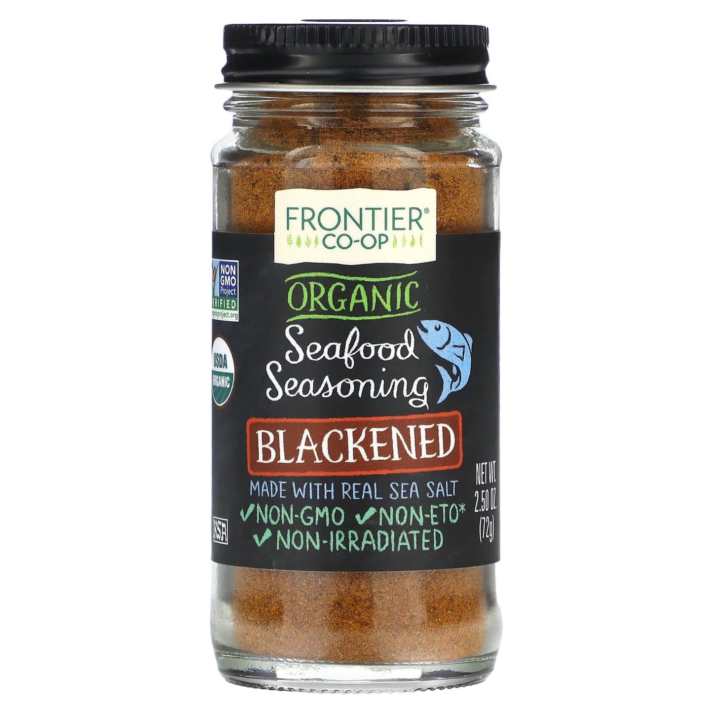 Frontier Co-op Organic Blackened Seafood Seasoning, 2.5 oz - Image 1