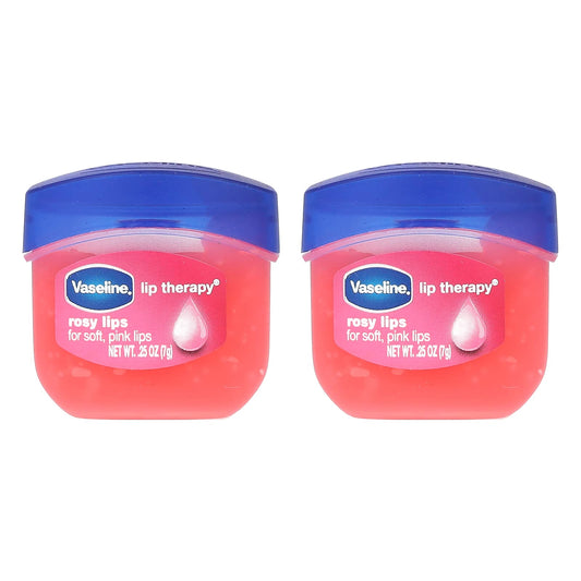 Vaseline, Lip Therapy®, Rosy Lips, 2 Pack, 0.25 oz (7 g) Each - Image 1