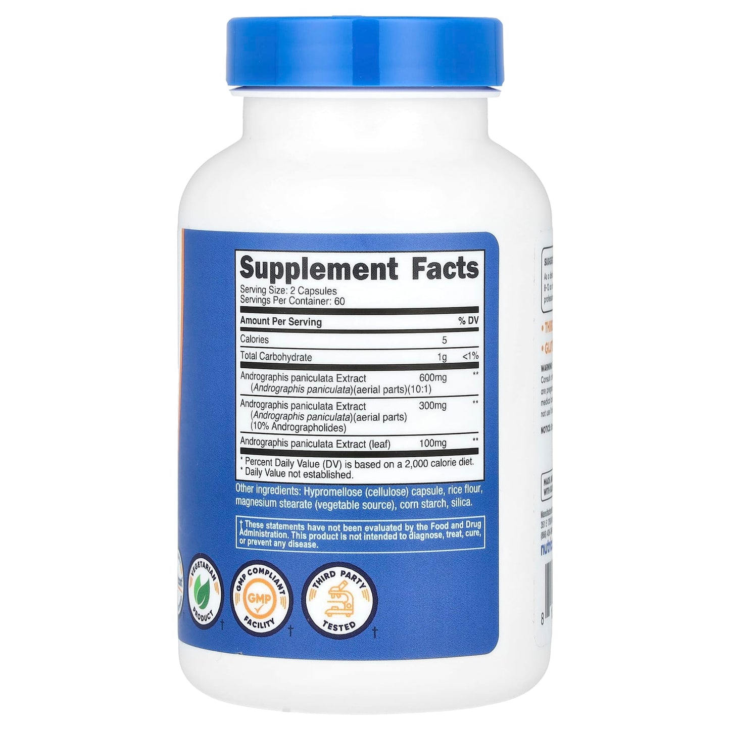 Nutricost, Andrographis Extract, 1,000 mg, 120 Capsules (500 mg per Capsule) - Image 2