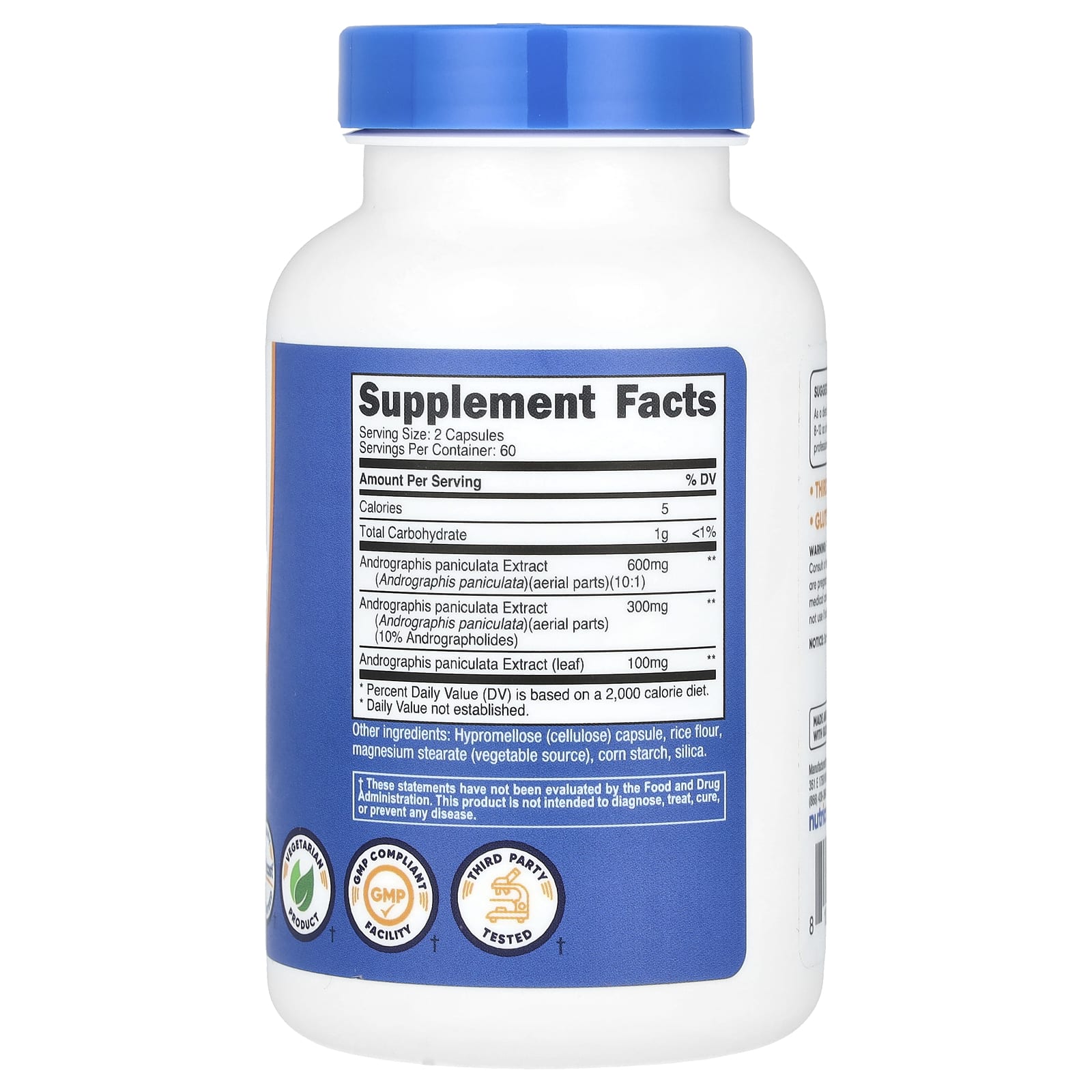 Nutricost, Andrographis Extract, 1,000 mg, 120 Capsules (500 mg per Capsule) - Image 2