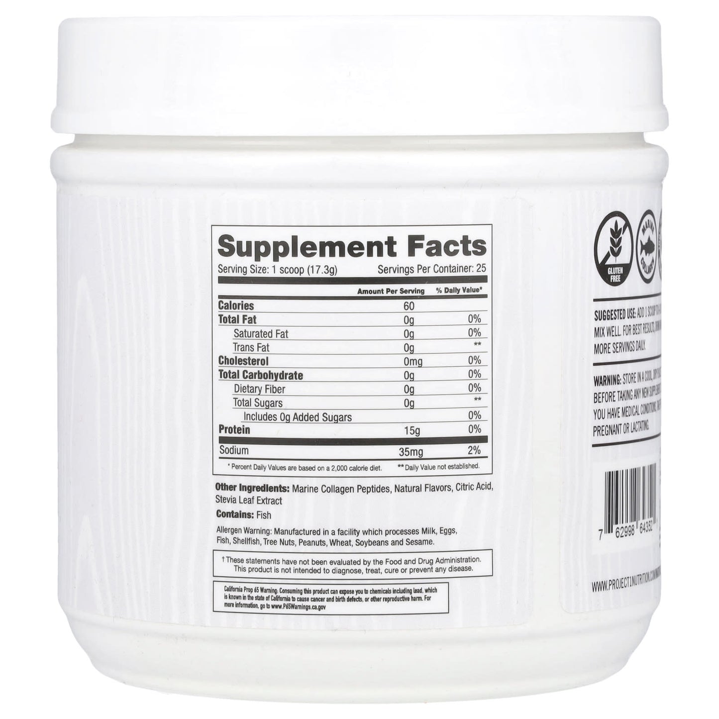 Martha Stewart Wellness, Marine Wellness Collagen, Lemon, 15.27 oz (432.5 g) - Image 2