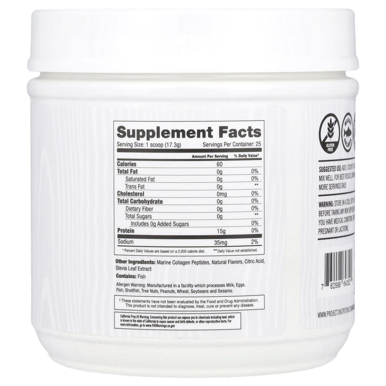 Martha Stewart Wellness, Marine Wellness Collagen, Lemon, 15.27 oz (432.5 g) - Image 2