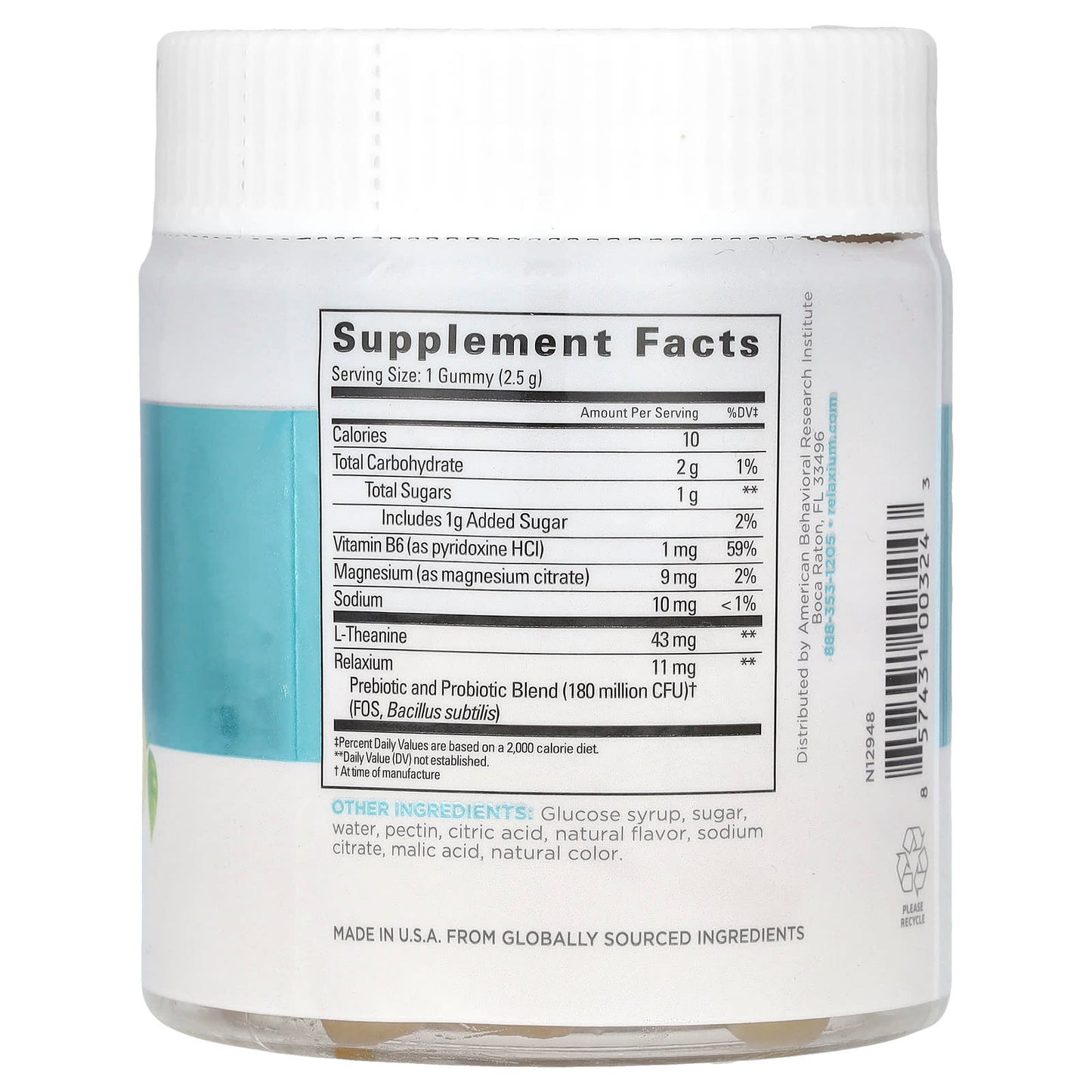 Relaxium, Calm Gummies with Probiotics + Prebiotics, Yummy Lemon, 60 Gummies - Image 2