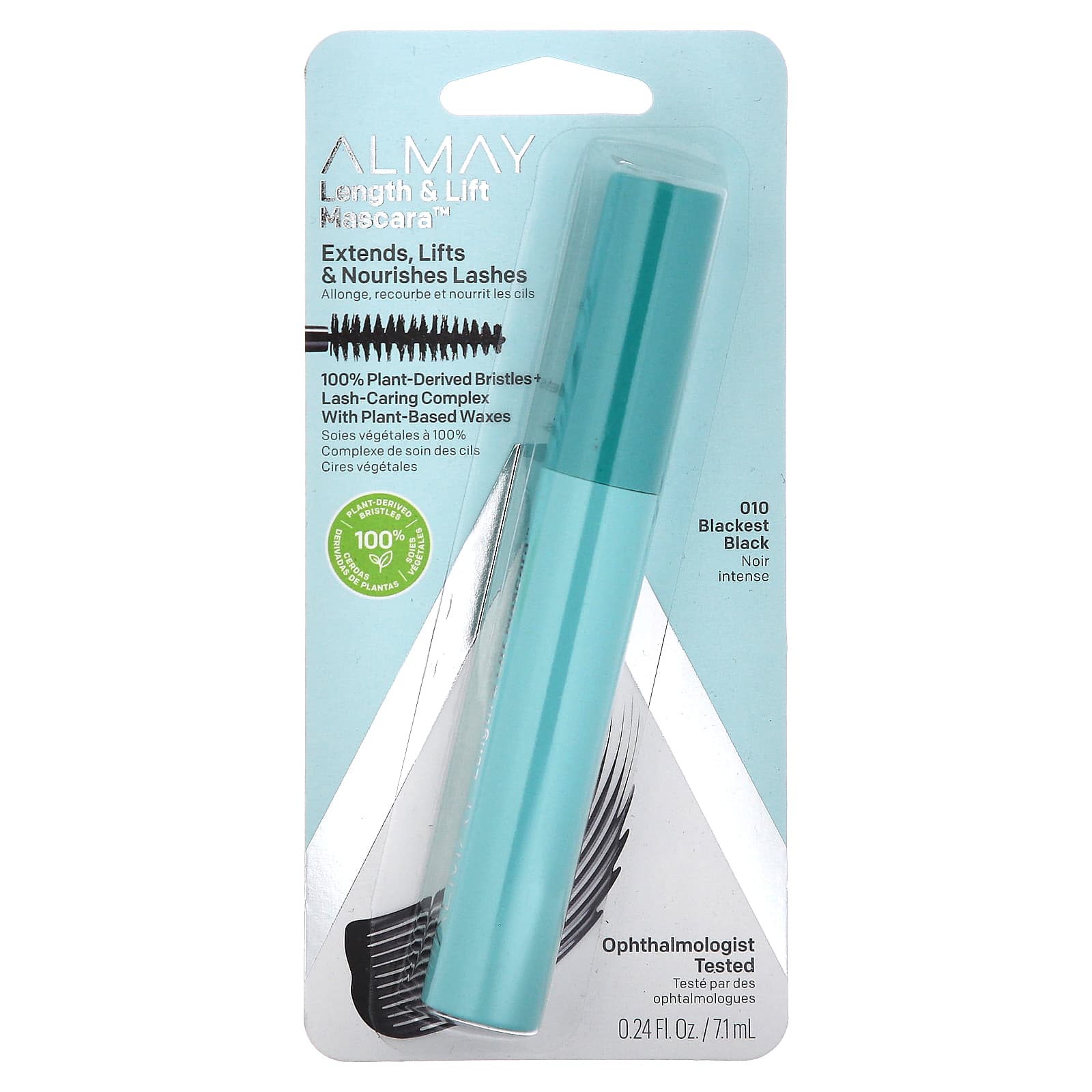 Almay Length & Lift Mascara, Blackest Black, 0.24 fl oz (7.1 ml) - Image 2