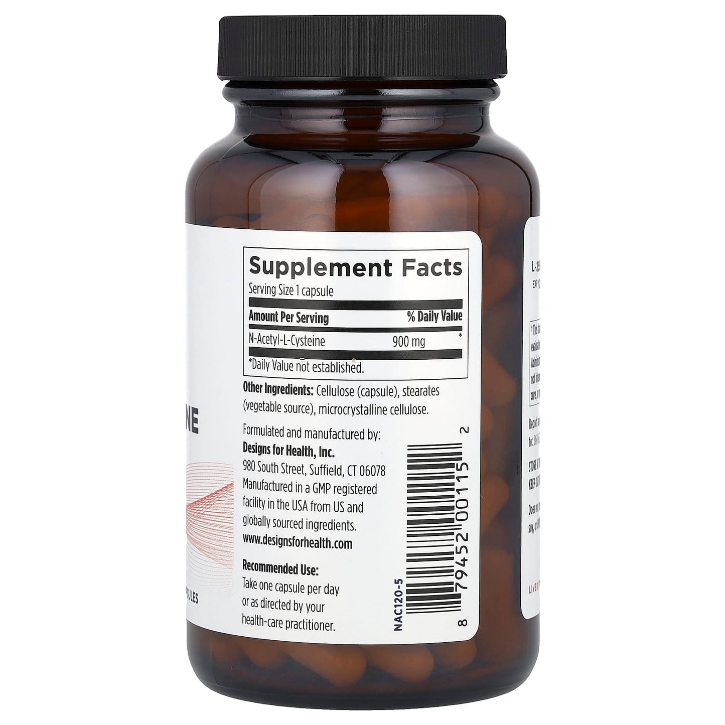 N-Acetyl-L-Cysteine (NAC) 120 Capsules for Liver Detox & Antioxidant Support - Image 2
