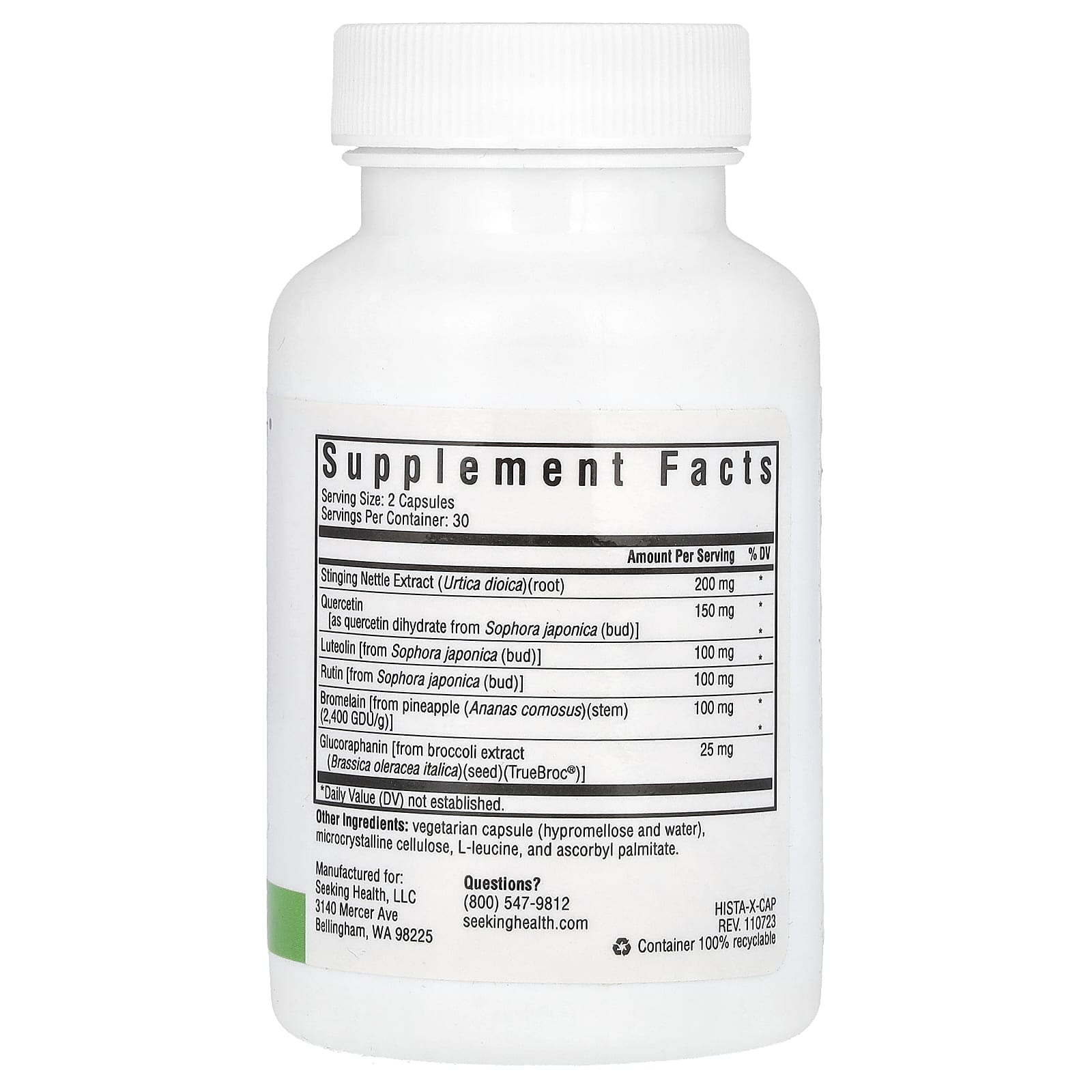 Seeking Health, HistaminX, 60 Vegetarian Capsules - Image 2