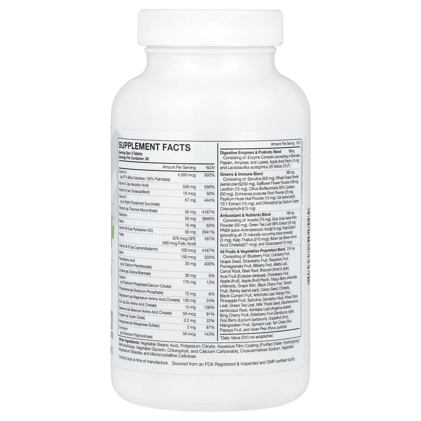 MusclePharm, Essentials, Multi-V+, 90 Tablets - Image 2