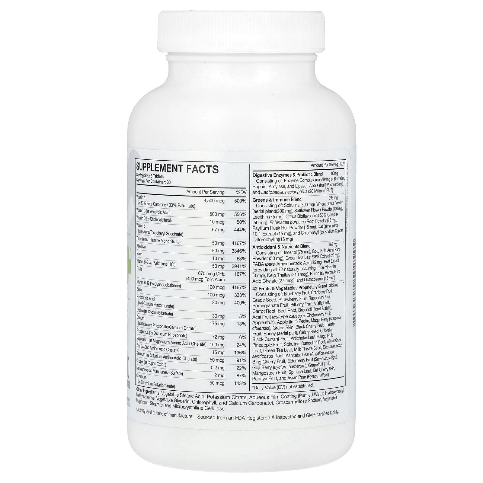MusclePharm, Essentials, Multi-V+, 90 Tablets - Image 2