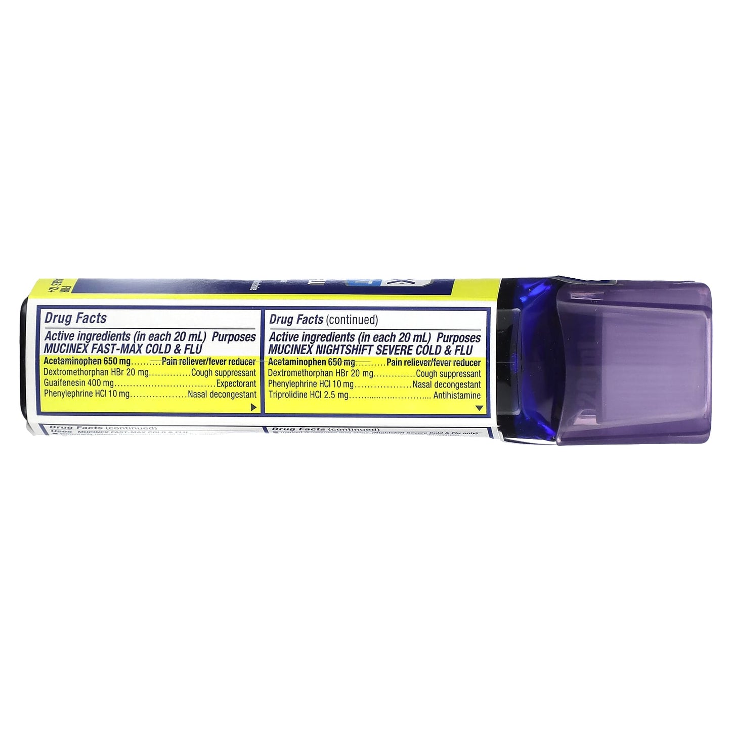 Mucinex, Day & Night Cold & Flu Pack, Maximum Strength, For Ages 12+, 2 Bottles, 6 fl oz (180 ml) Each - Image 2