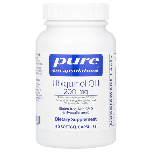 Pure Encapsulations, Ubiquinol-QH, 200 mg, 60 Softgels Capsules - Image 1