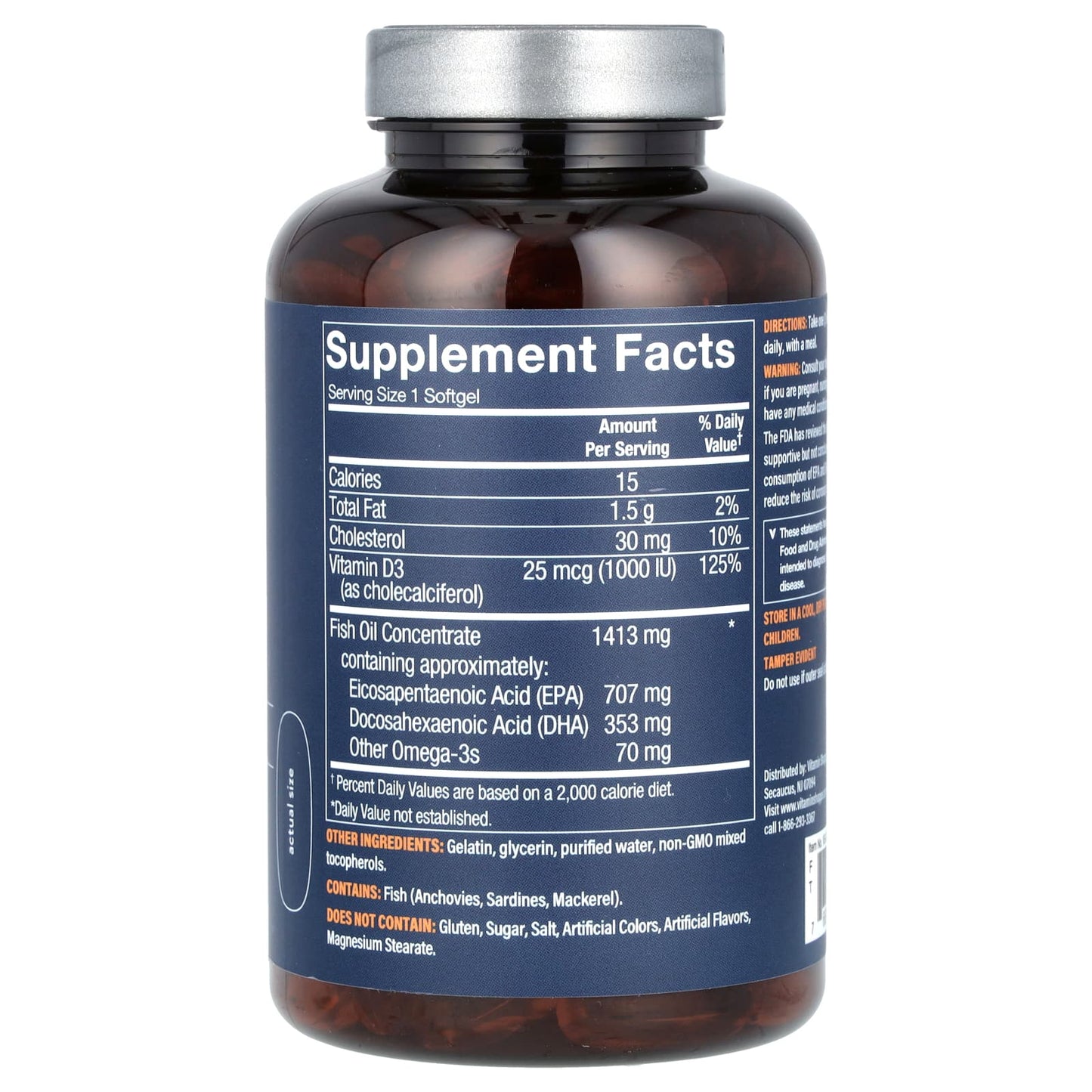 Vthrive, Premium Omega-3 Fish Oil, 120 Softgels - Image 2