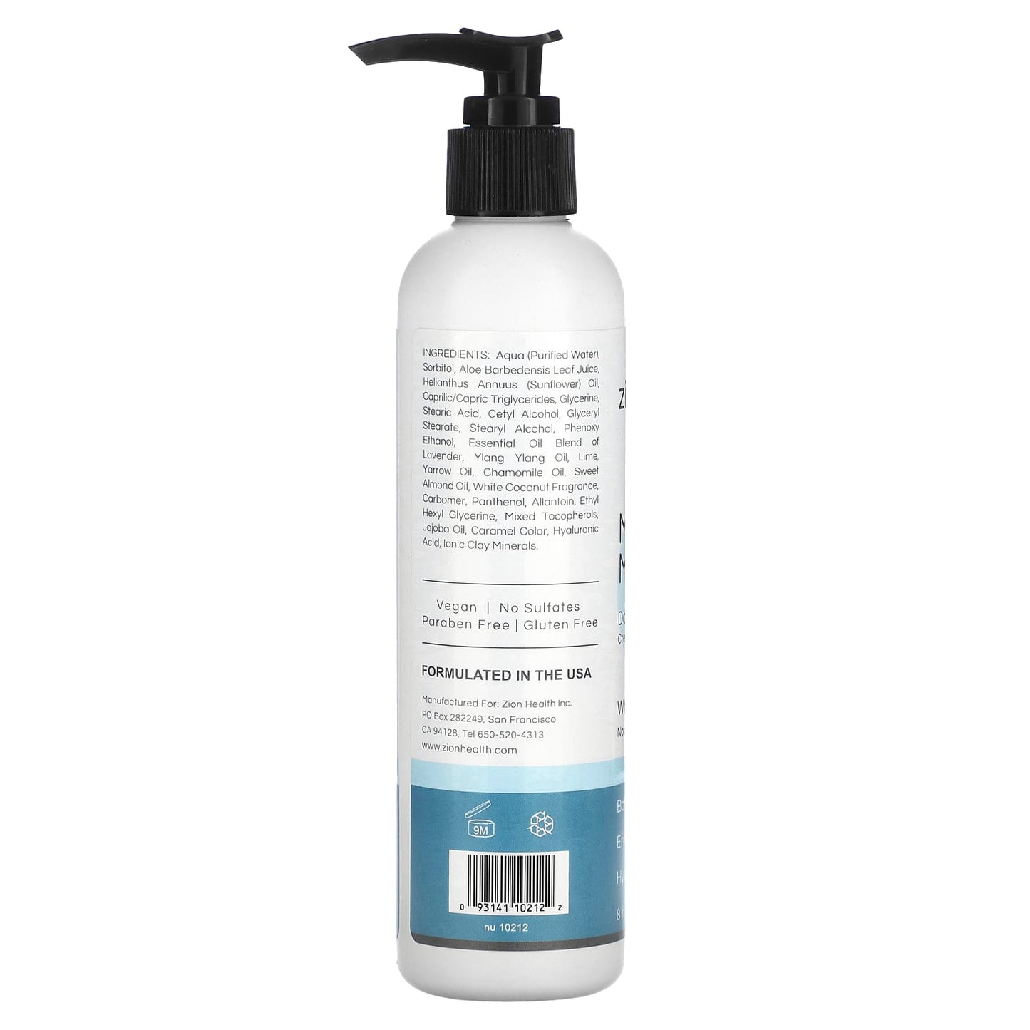 Zion Health, Mineral Moisture Daily Lotion, White Coconut, 8 fl oz (240 ml) - Image 2