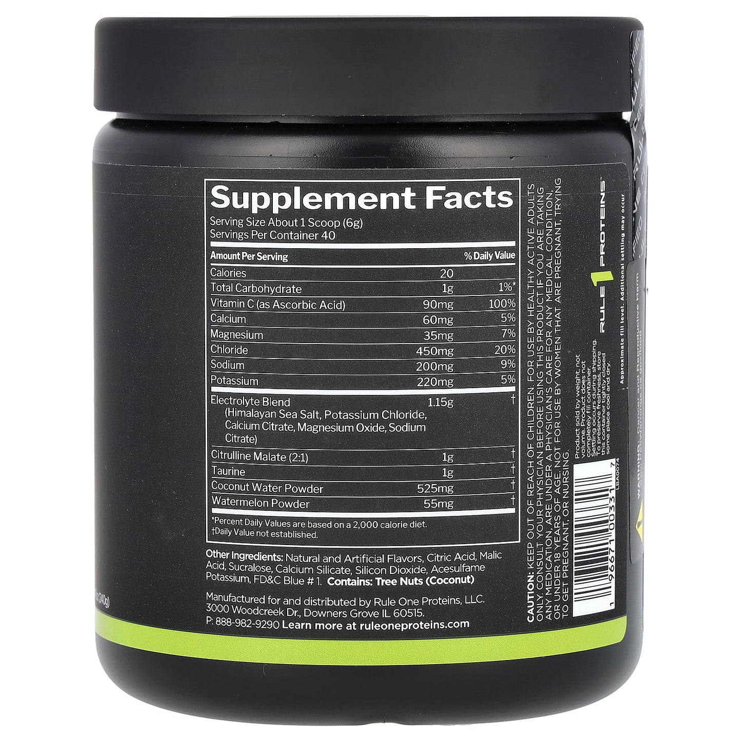 Rule One Proteins, Lytes, Blue Razz, 8.47 oz (240 g) - Image 2