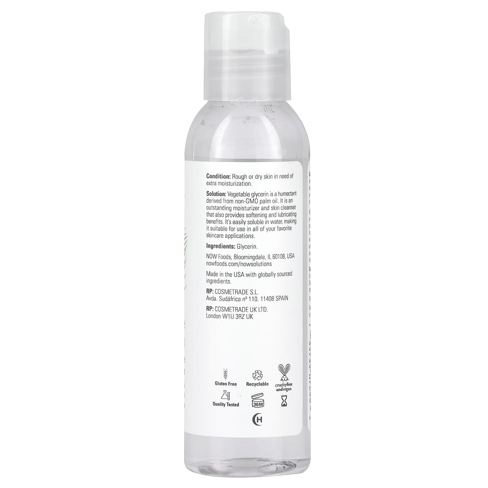 NOW Foods, Vegetable Glycerin, 4 fl oz (118 ml) - Image 2