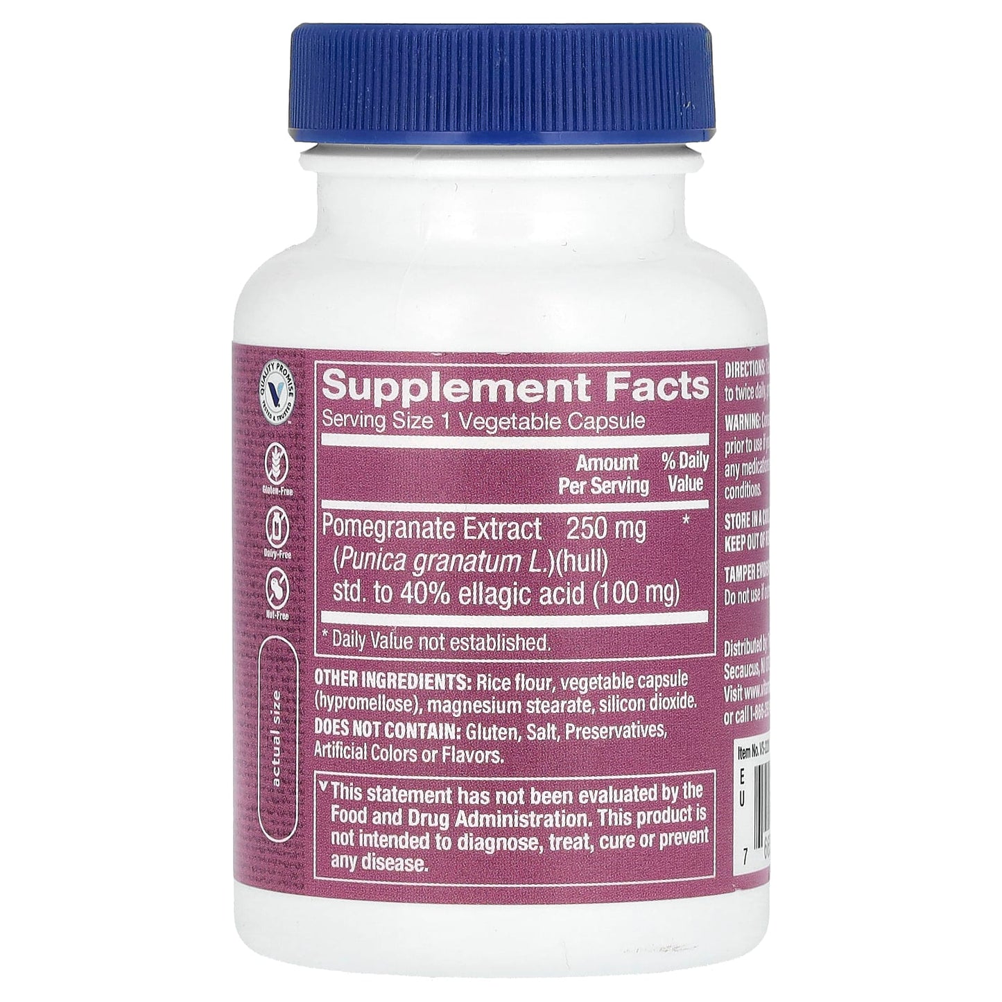 The Vitamin Shoppe, Pomegranate Extract, 250 mg, 100 Vegetable Capsules - Image 2