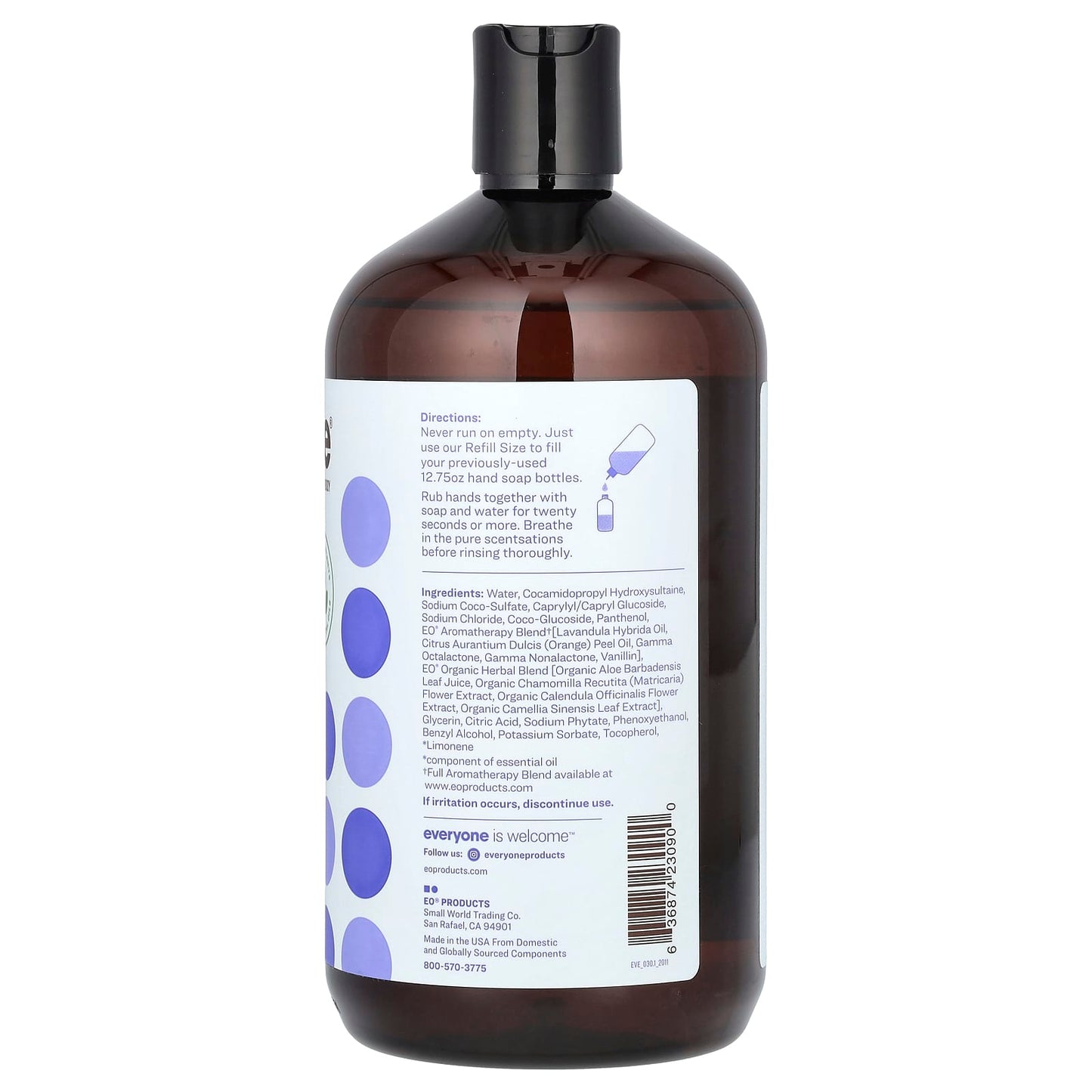 Nourishing Lavender + Coconut Hand Soap Refill, 32 fl oz, Cruelty Free - Image 2