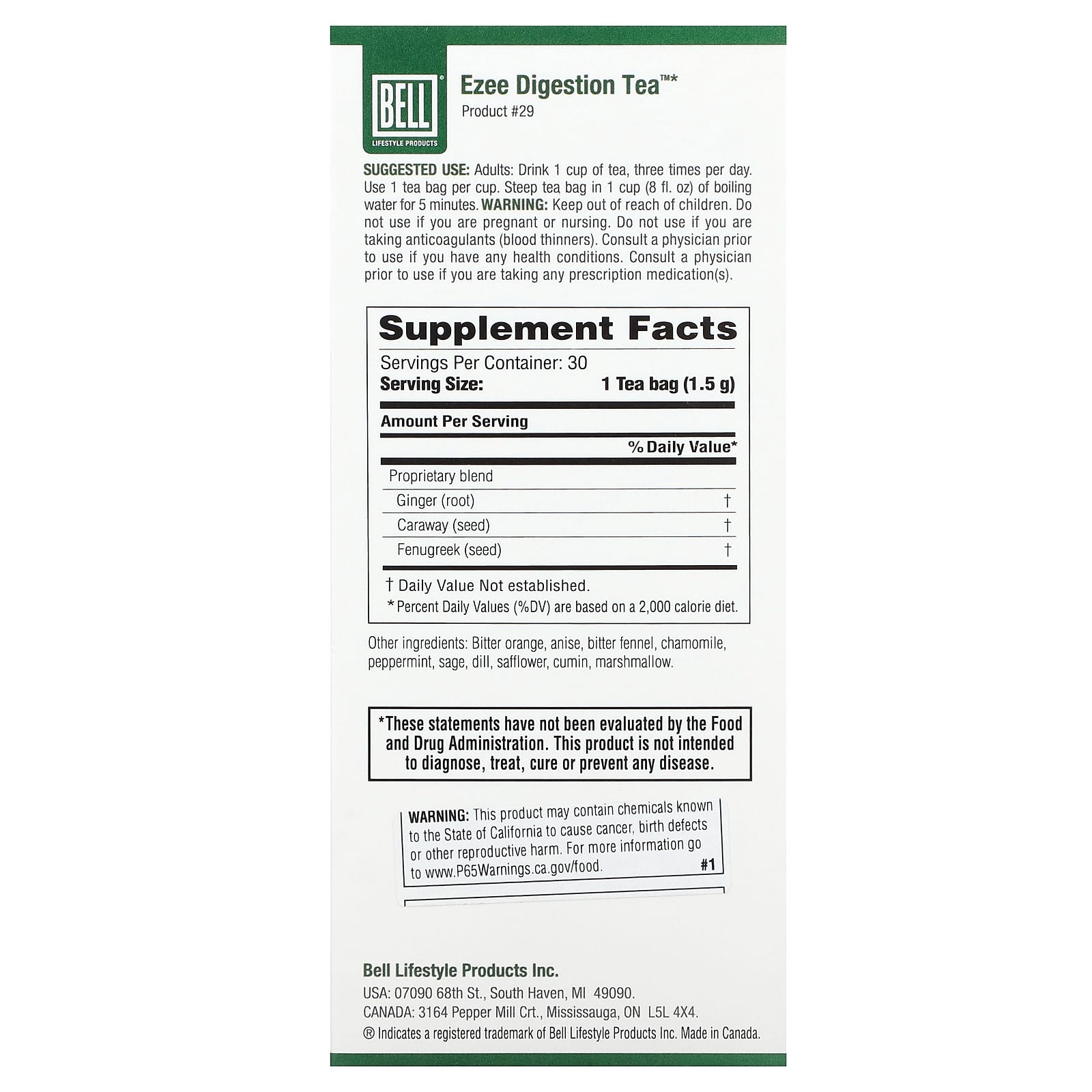 Bell Lifestyle Ezee Digestion Tea - Soothe Your Digestive System Naturally - Image 2