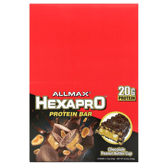 ALLMAX Hexapro Protein Bar - Chocolate Peanut Butter Cup, 20g Protein - Image 1