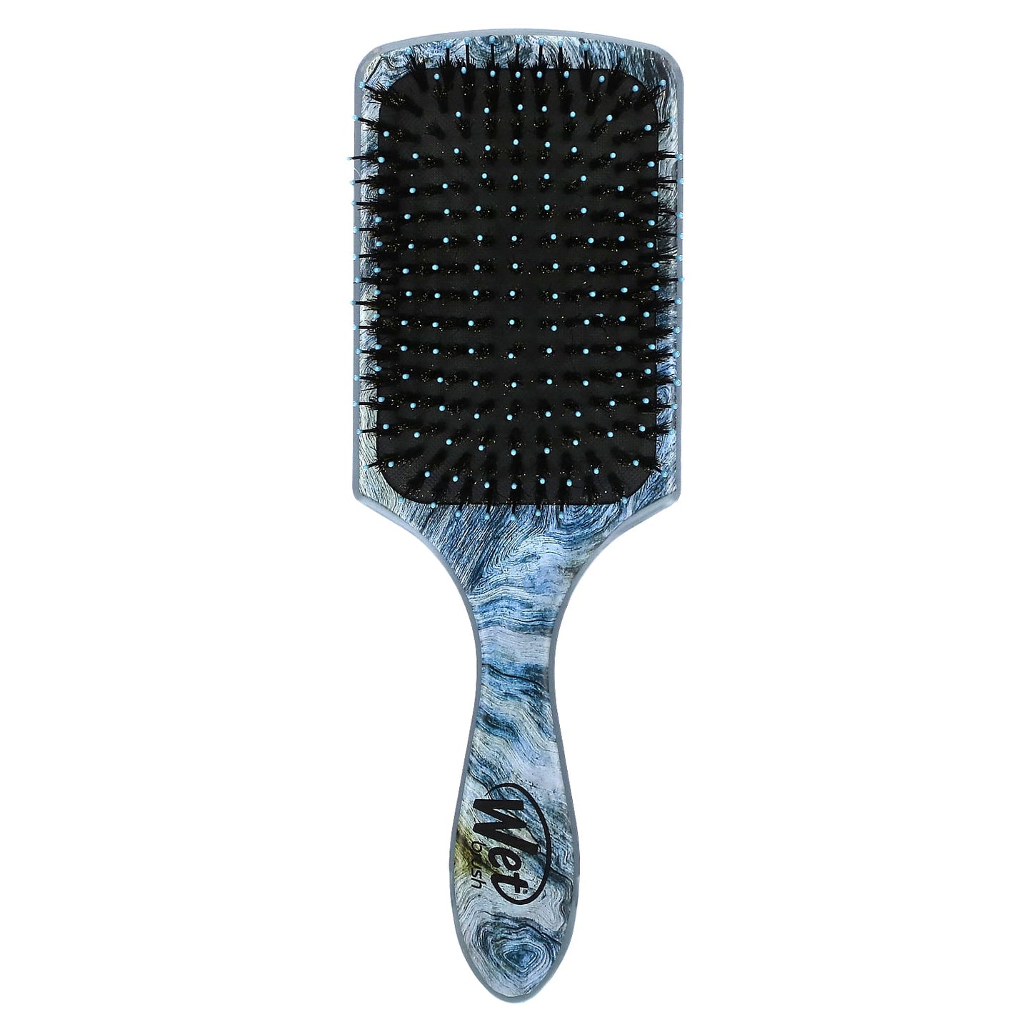 Wet Brush, Argan Oil Infused Paddle Shine Enhancer Brush, Blue, 1 Brush - Image 1