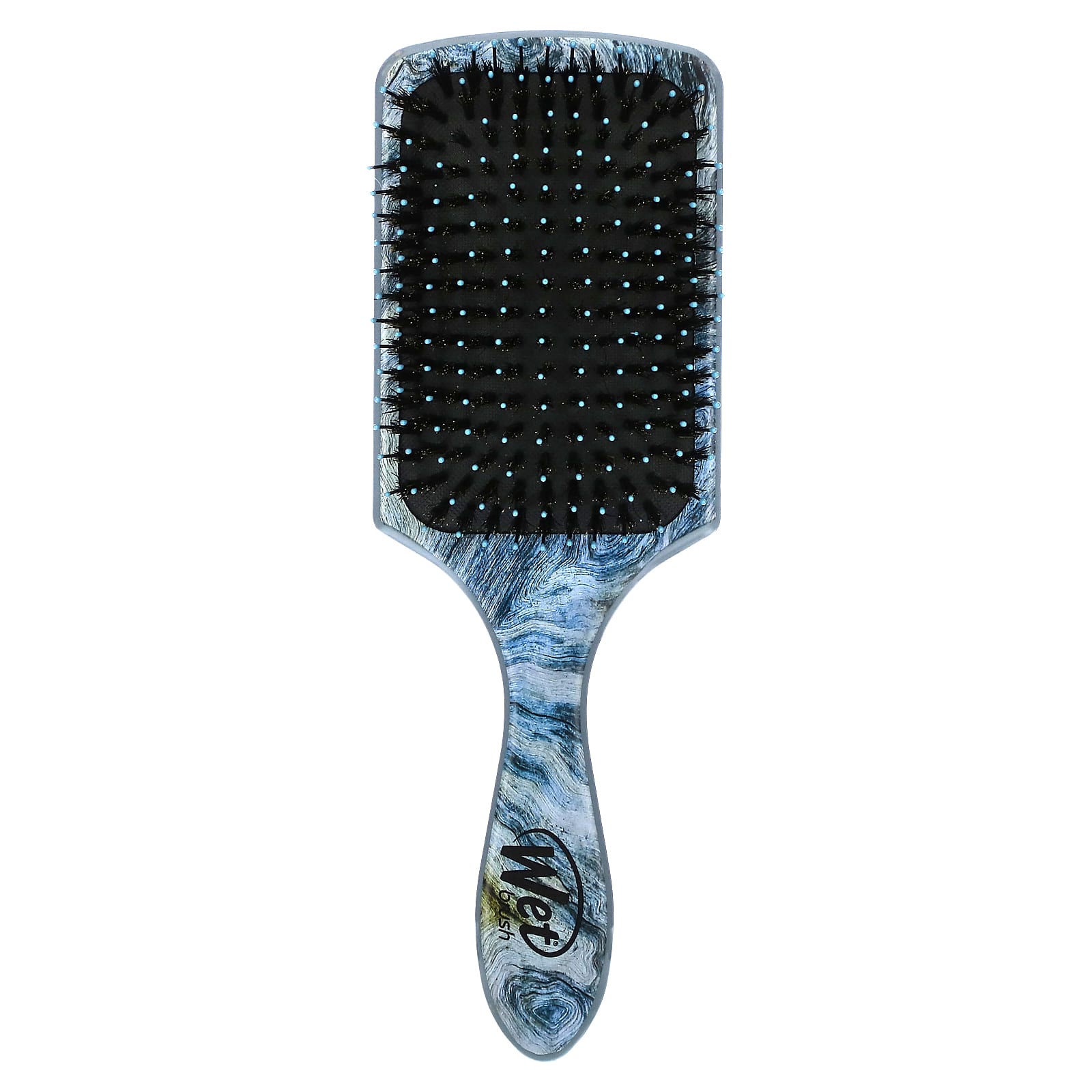 Wet Brush, Argan Oil Infused Paddle Shine Enhancer Brush, Blue, 1 Brush - Image 1