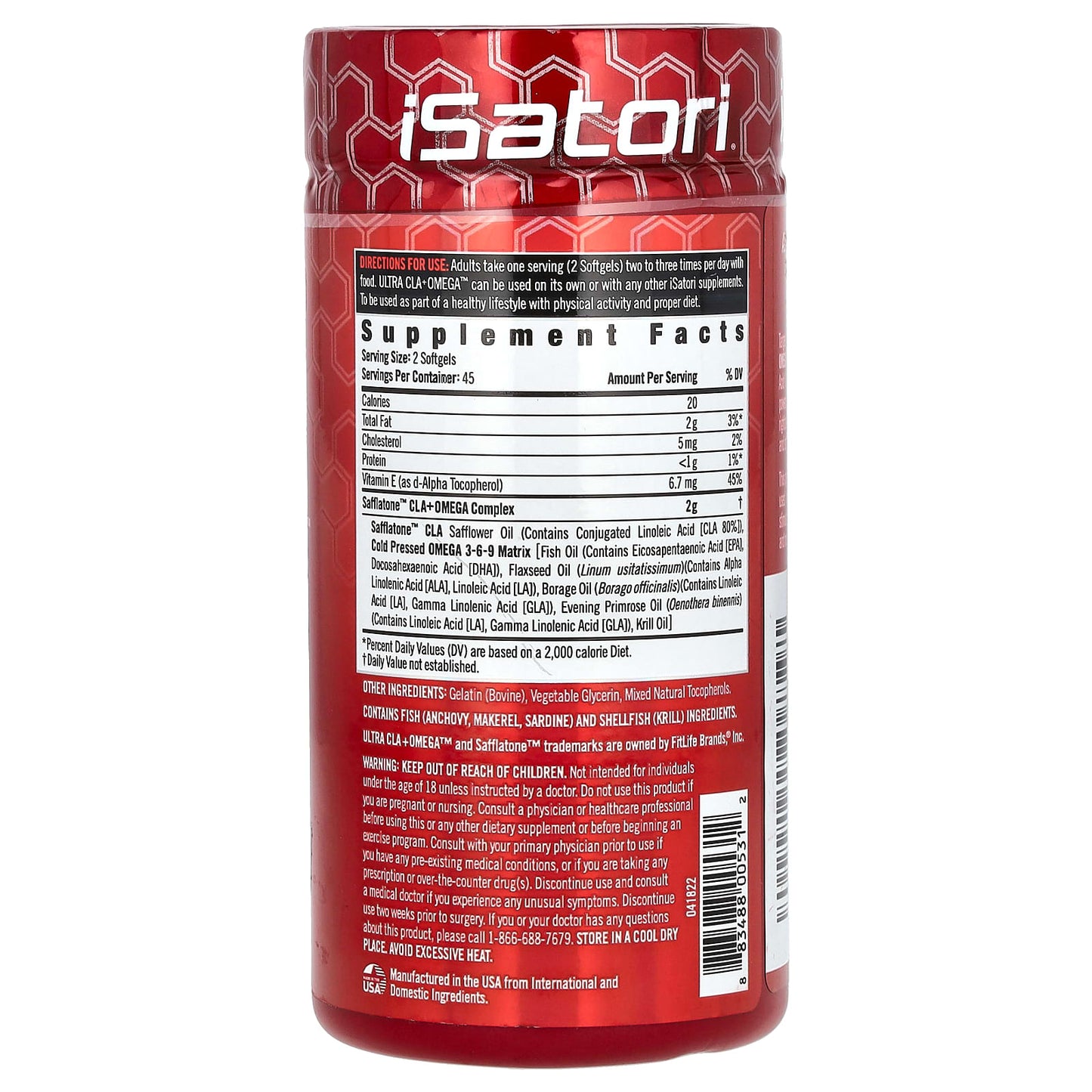 Isatori Ultra CLA + Omega 90 Softgels for Weight Loss and Toning - Image 2